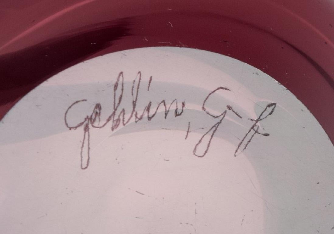 Mid-20th Century Hugo Gehlin for Gullaskruf, Sweden, Three Small Art Glass Bowls For Sale