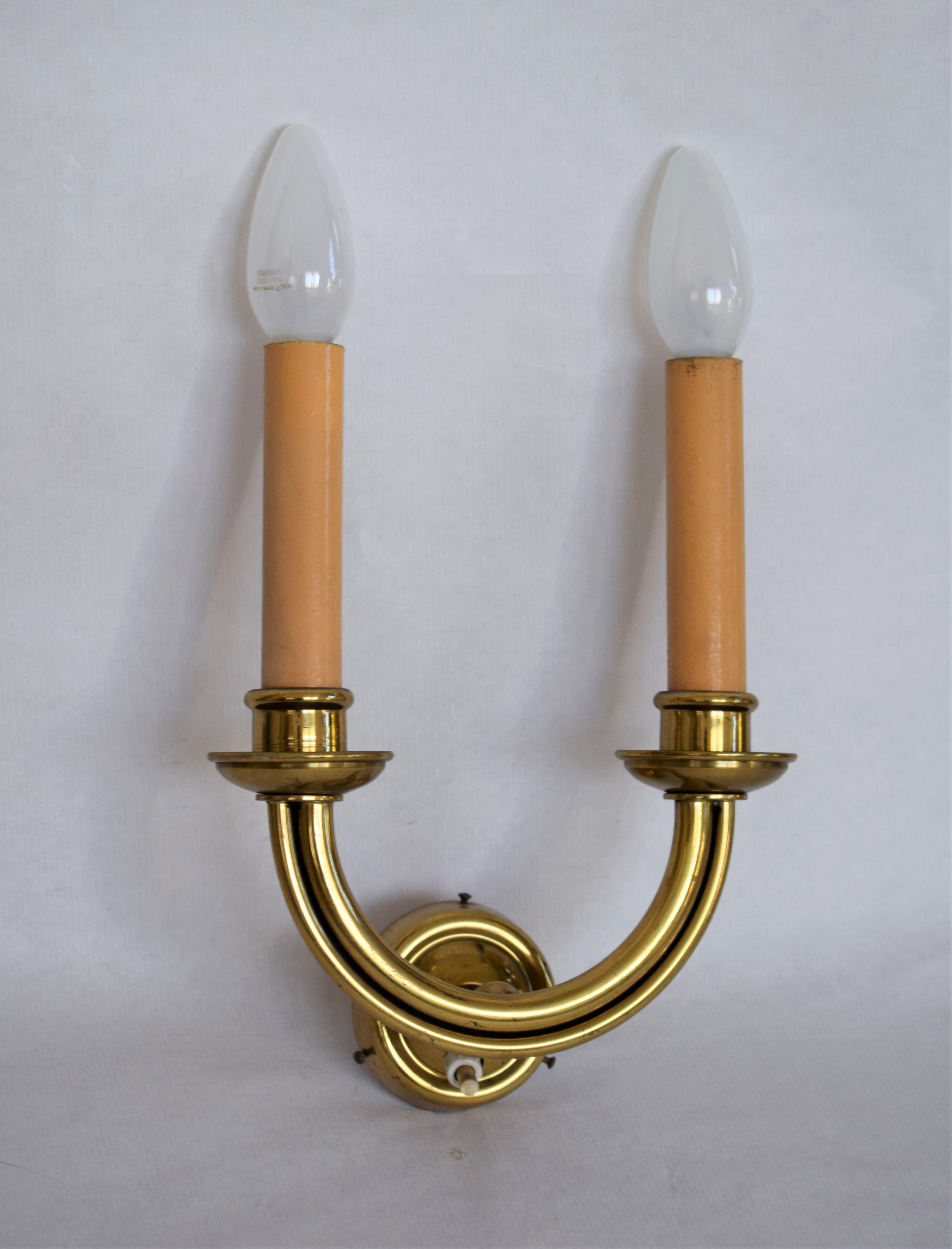 Art Deco Hugo Gorge: 2 wall lights 1930s For Sale