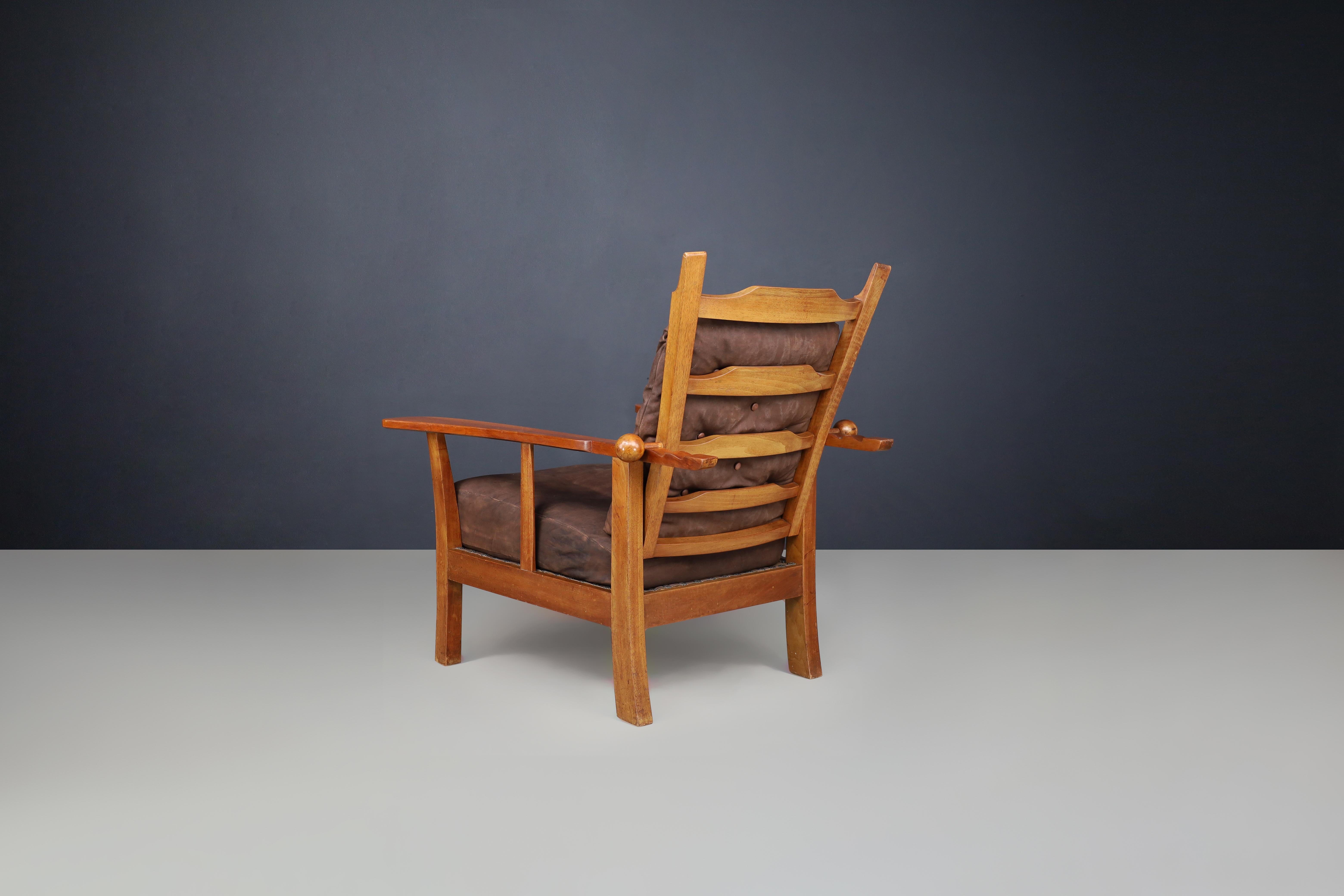 20th Century HUGO GORGE, ARMCHAIR “CANADIAN” FOR LORENZ AND REICHE, AUSTRIA 1920s   For Sale