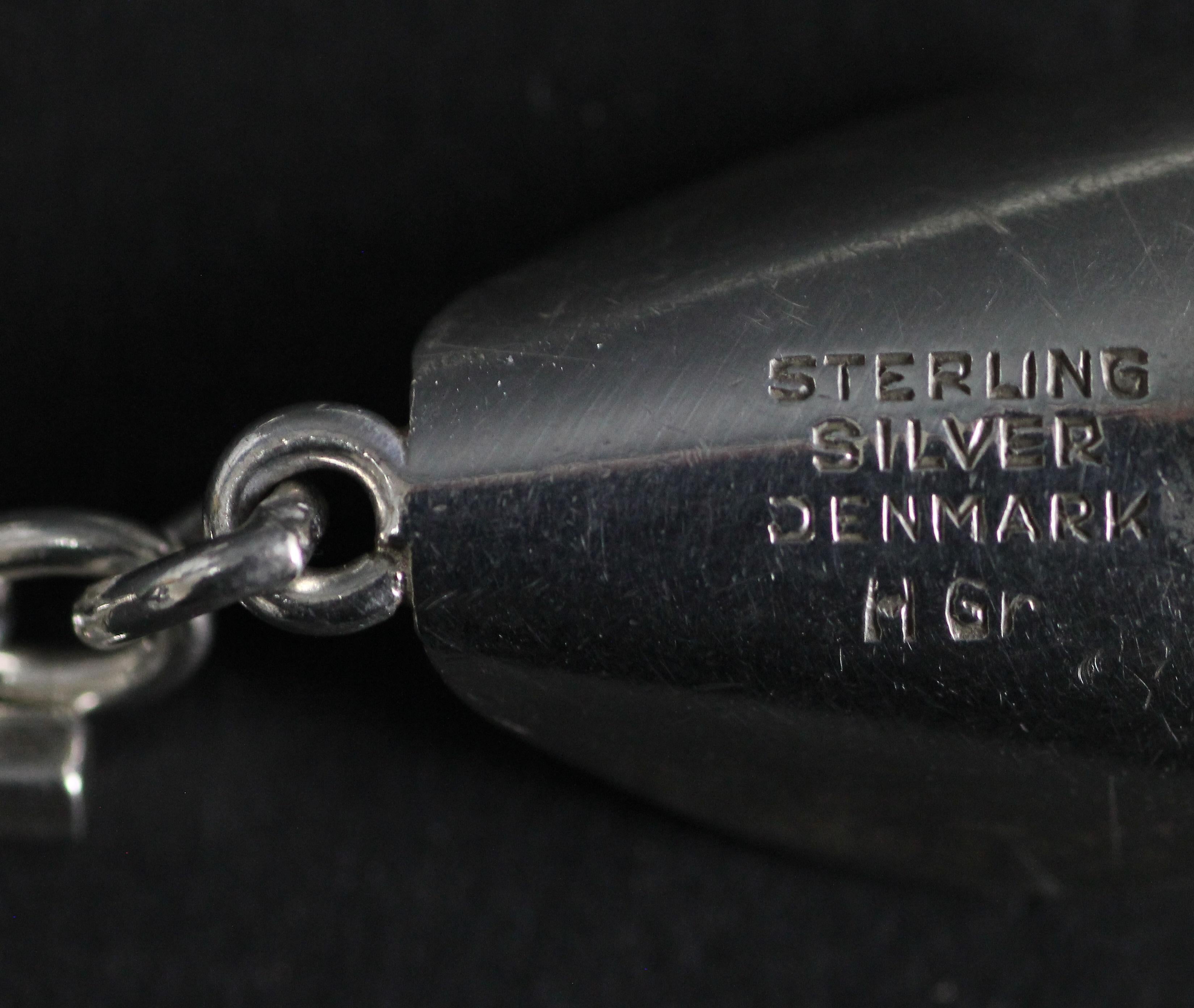 Hugo Grun Modernist Bracelet, Denmark 1930s Sterling Silver 1
