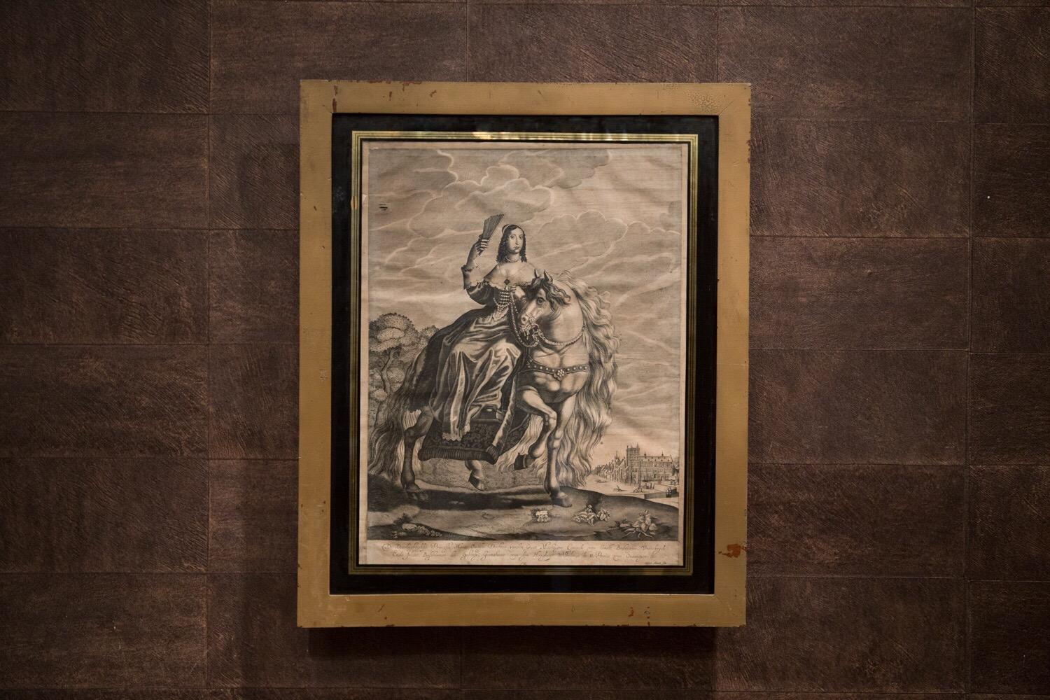Framed engraving by Hugo (Huÿch) Allard or Allardt depicting the portrait of Princess Mary, Princess Royal (Mary Henrietta 1631-1660) She was Countness of Nassau by marriage to Prince William II.
Hugo Allardt the Elder Holland (1627-1684) also known