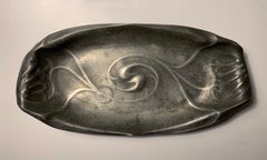 Hugo Leven Kayserzinn Art Nouveau Tray / Dish, Germany, circa 1900