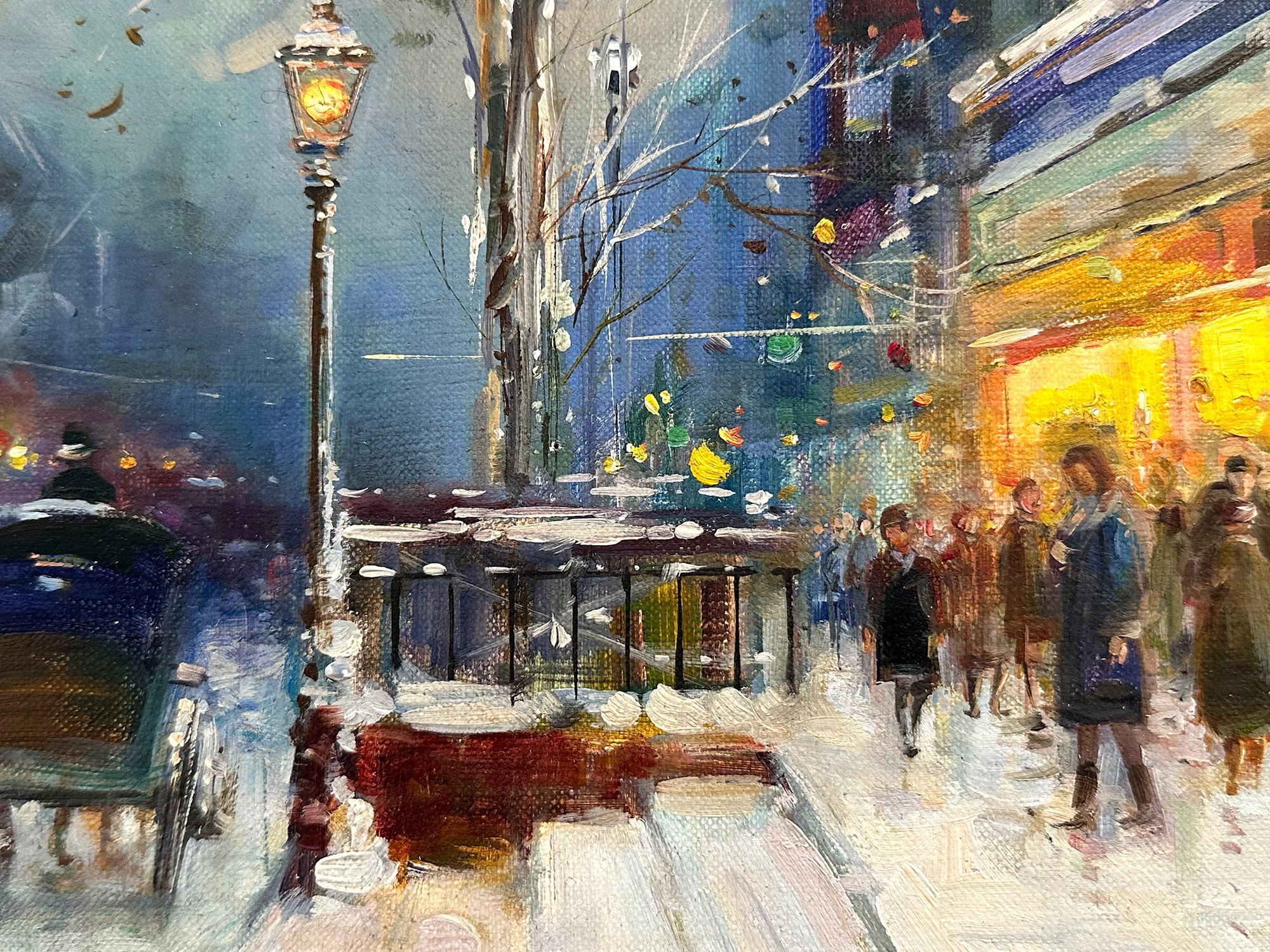 « Budapest in Snow », peinture à l'huile impressionniste hongroise du 20e siècle sur toile en vente 1