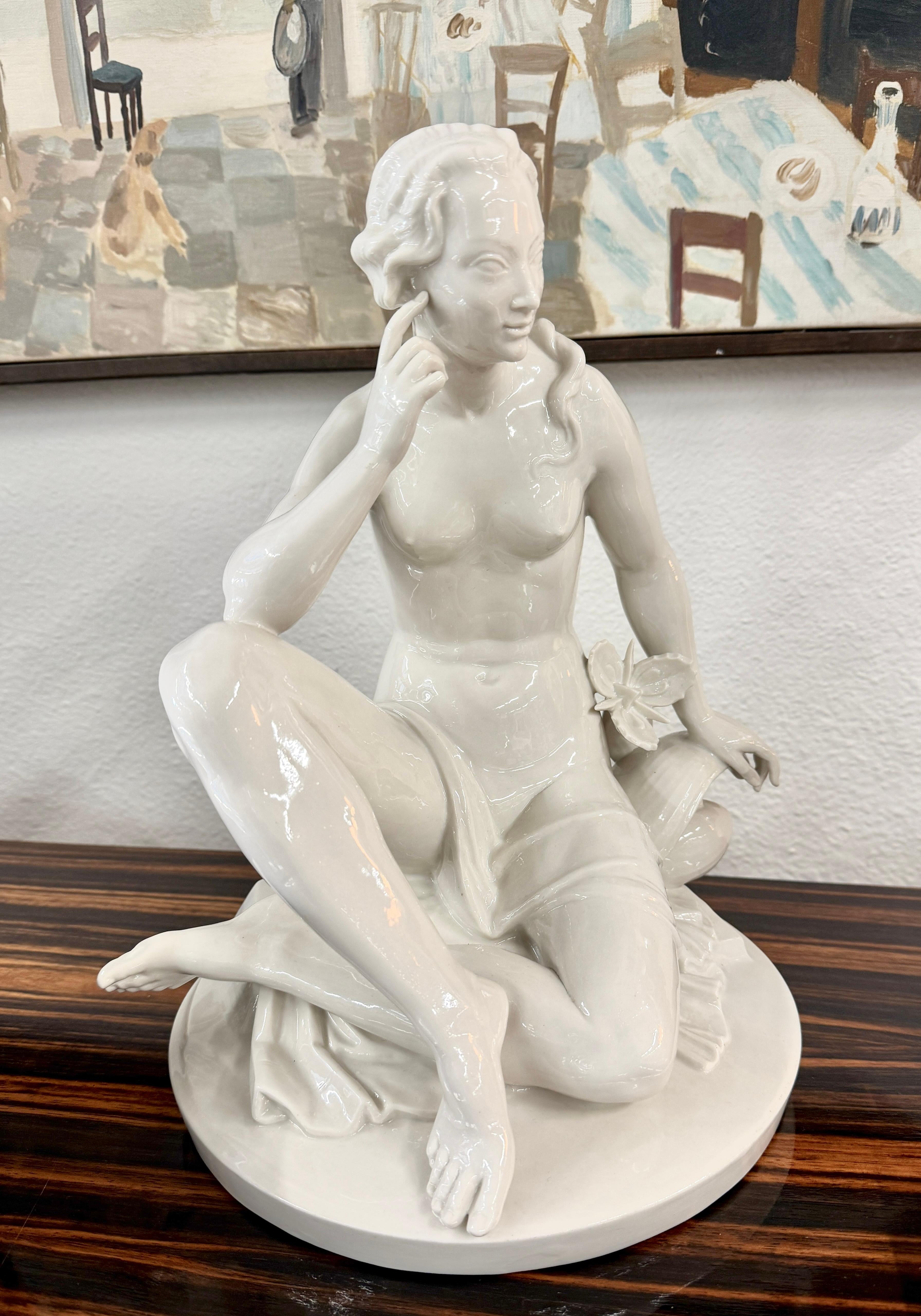 Hugo Meisel per Schwarzburger Werkstatten Nudo in porcellana Circa 1930 in vendita 8