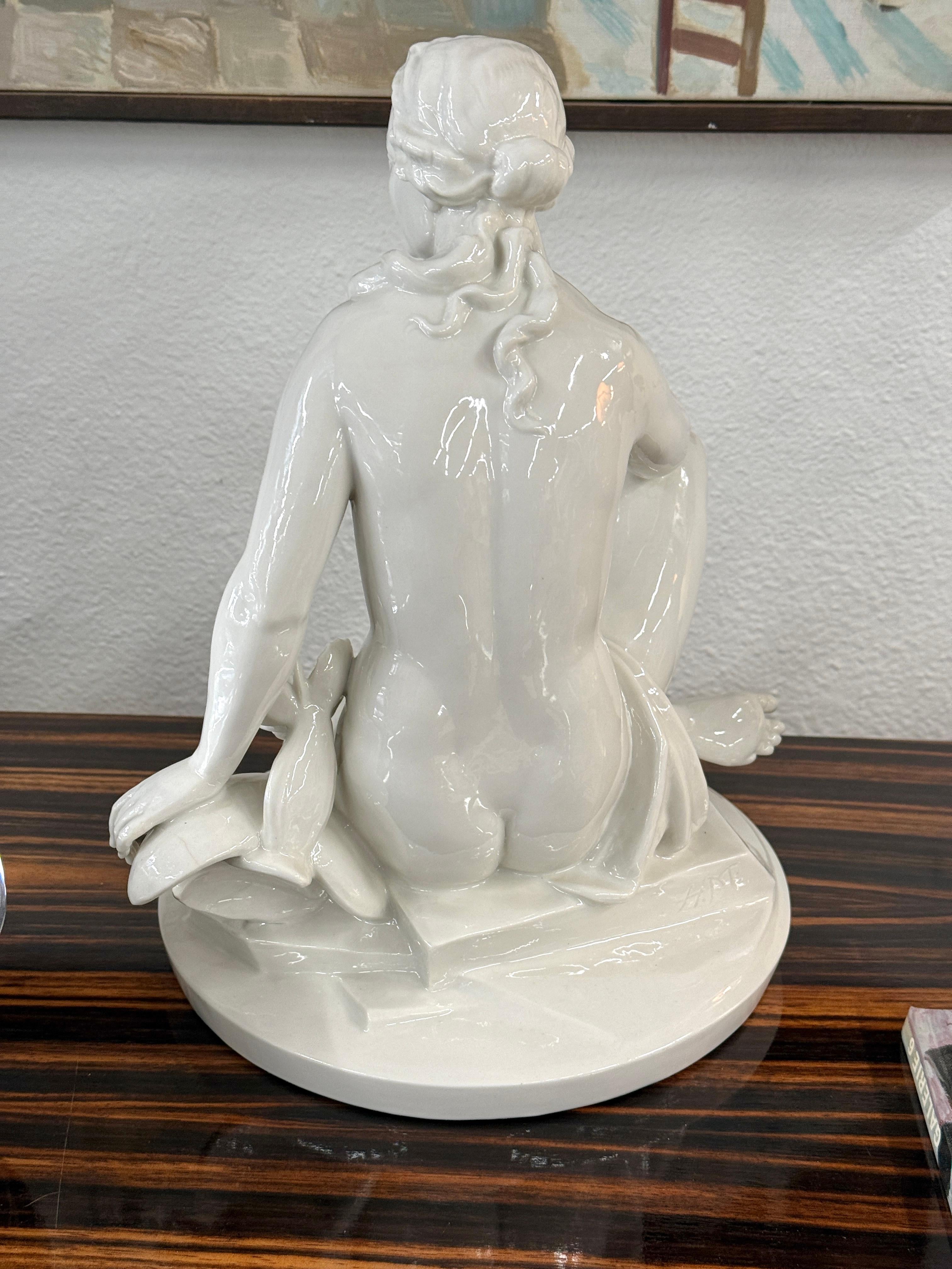 Hugo Meisel per Schwarzburger Werkstatten Nudo in porcellana Circa 1930 in vendita 13