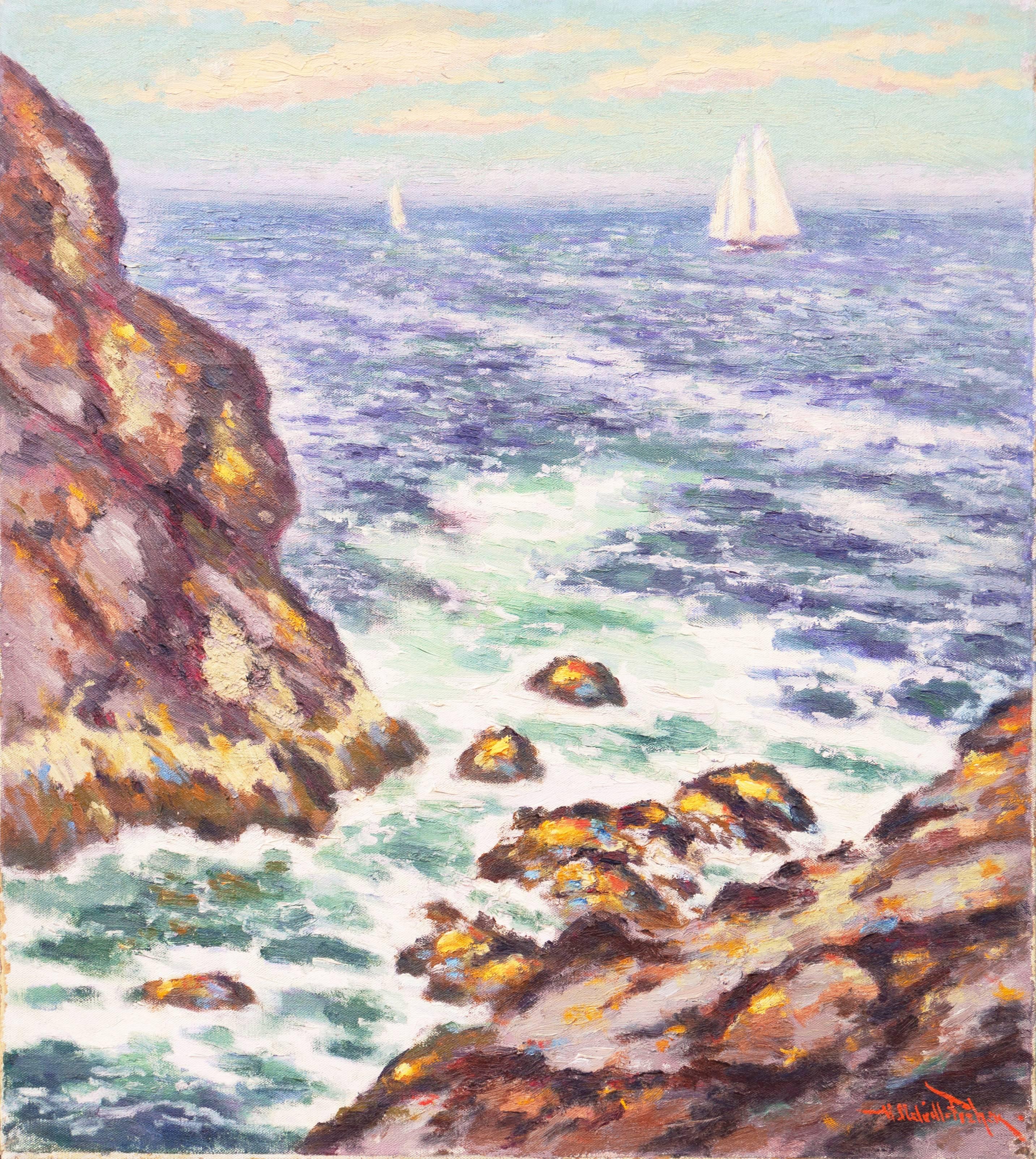 Hugo Melville Fisher Landscape Painting - 'New England Coast', Paris, New York, Royal Academy of Art, London, Benezit