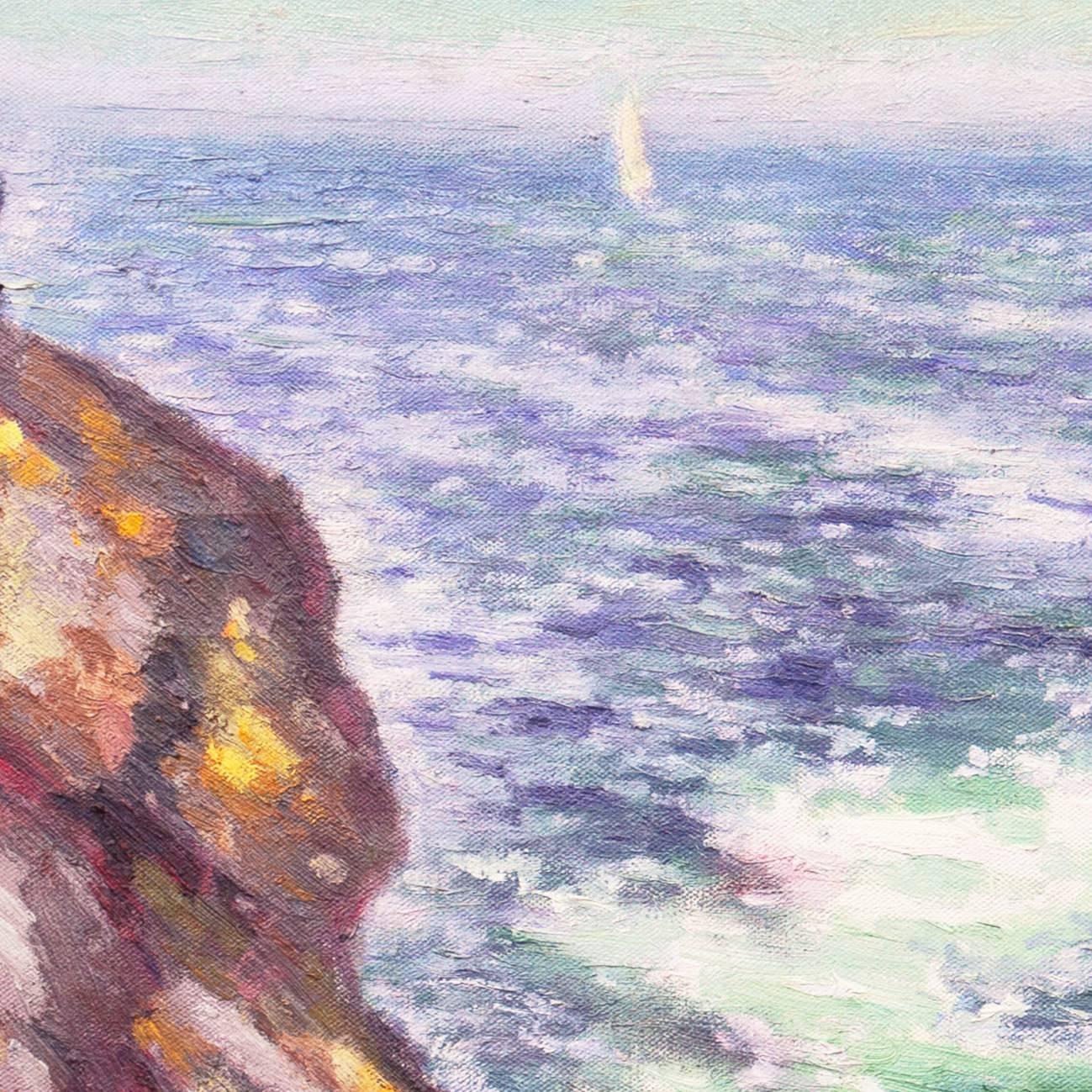 'New England Coast', Paris, New York, Royal Academy of Art, London, Benezit - American Impressionist Painting by Hugo Melville Fisher