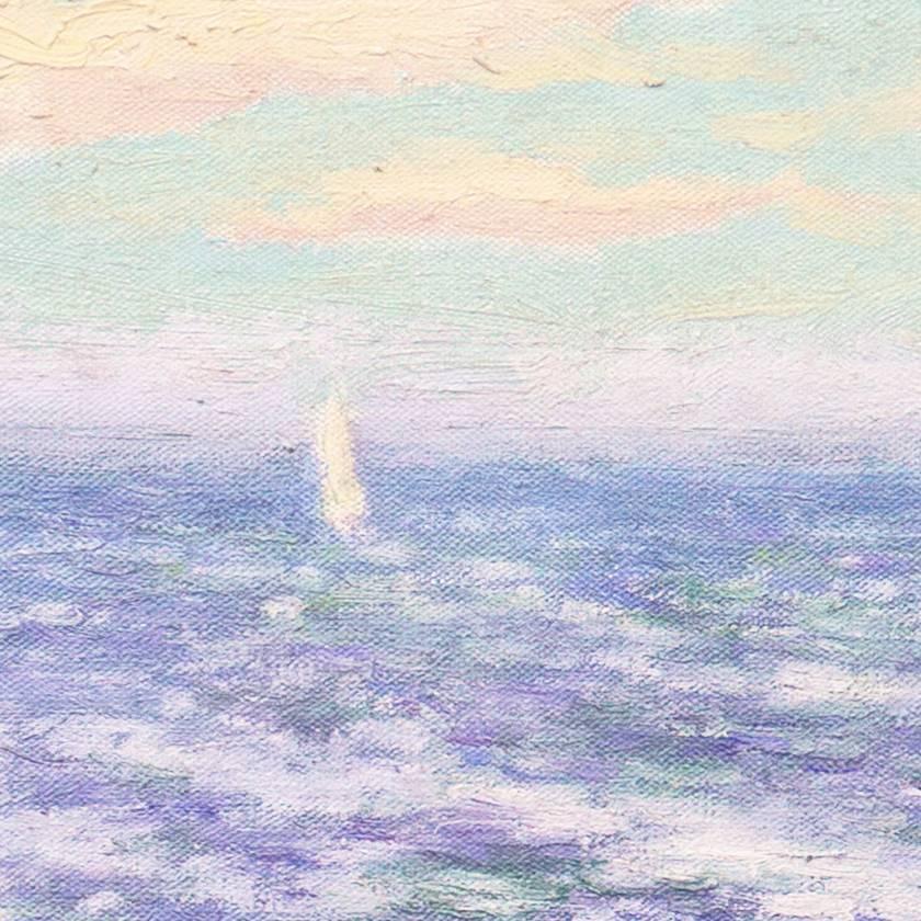 'New England Coast', Paris, New York, Royal Academy of Art, London, Benezit - Gray Landscape Painting by Hugo Melville Fisher
