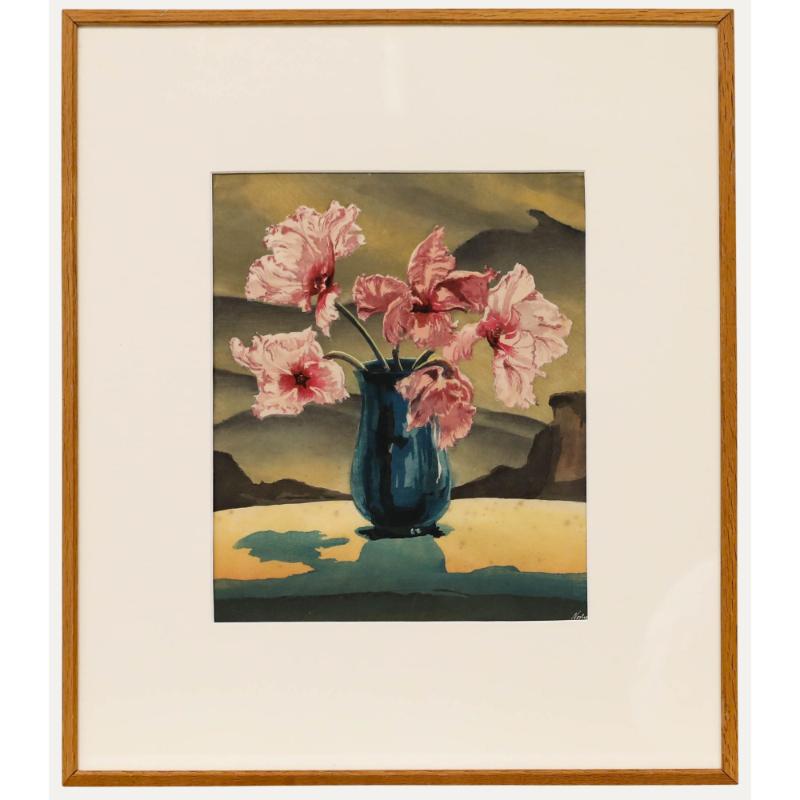 Hugo Noske (1886-1960) - Early 20th Century Woodcut, Fringed Tulips