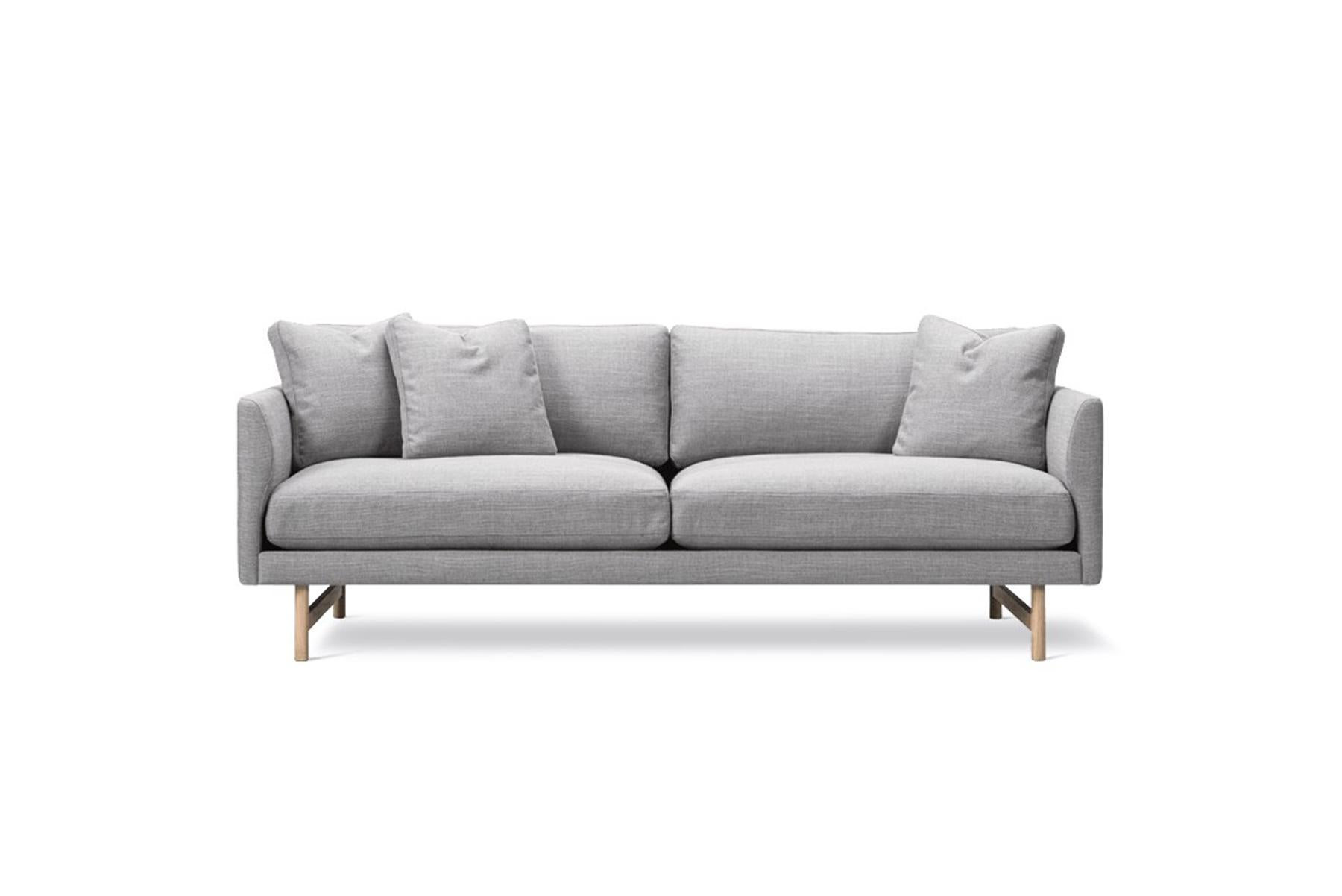Mid-Century Modern Canapé Calmo 95 d'Hugo Passos, 2 places, base en bois en vente