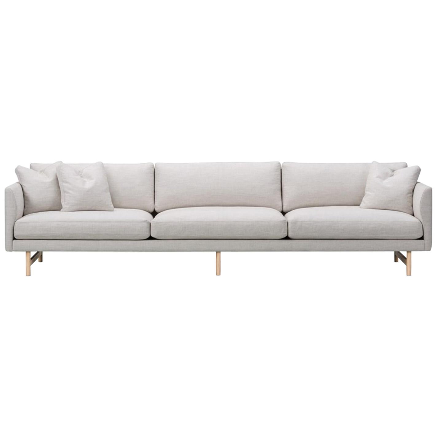 Hugo Passos Calmo Sofa 95, 3-Seater, Wood Base For Sale