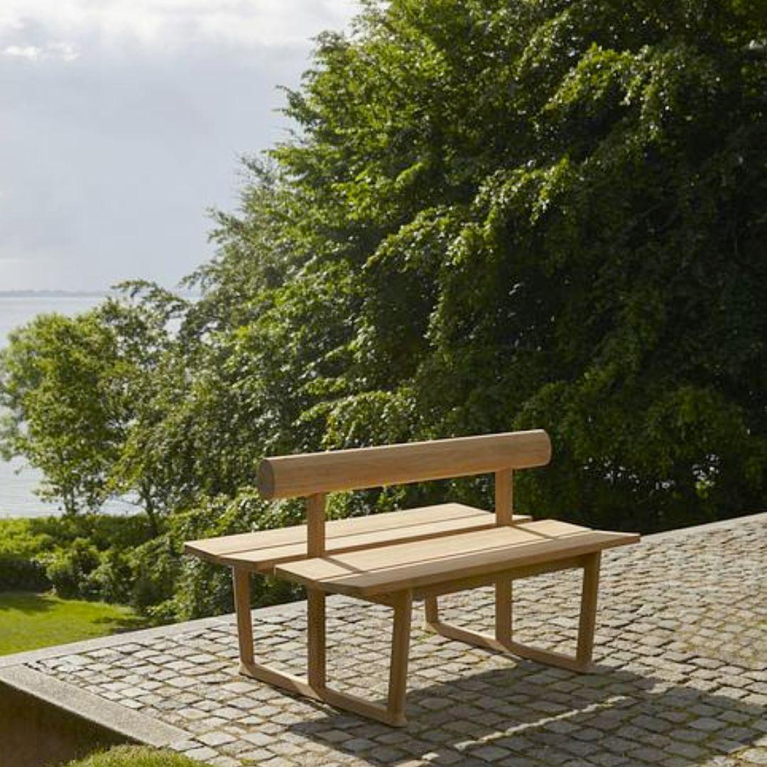 Hugo Passos outdoor 'Banco' double teak bench for Skagerak

Skagerak was founded in 1976 by Jesper and Vibeke Panduro, who took inspiration from their love of Scandinavian design and its rich tradition. The brand emphasizes sustainability by using