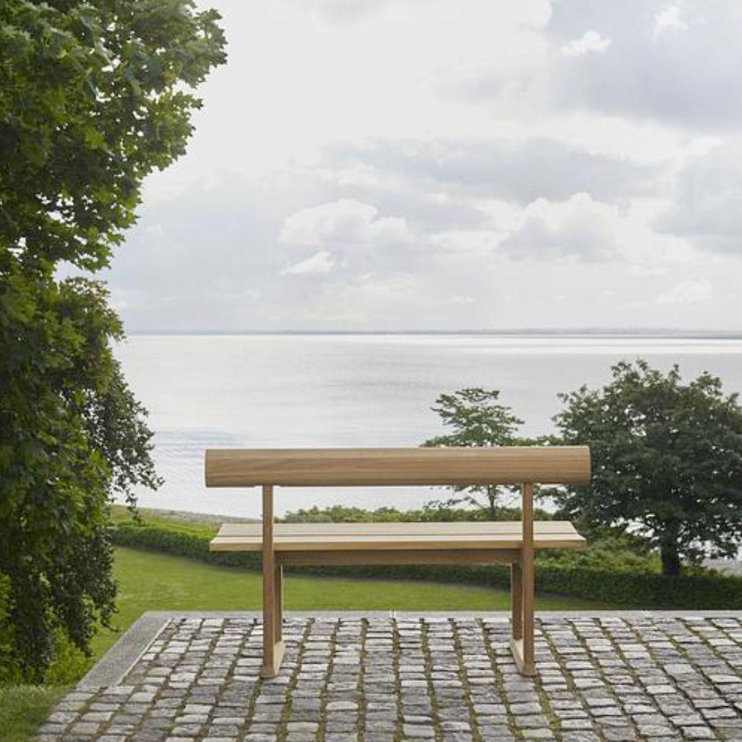 Contemporary Hugo Passos Outdoor 'Banco' Single Teak Bench for Skagerak For Sale