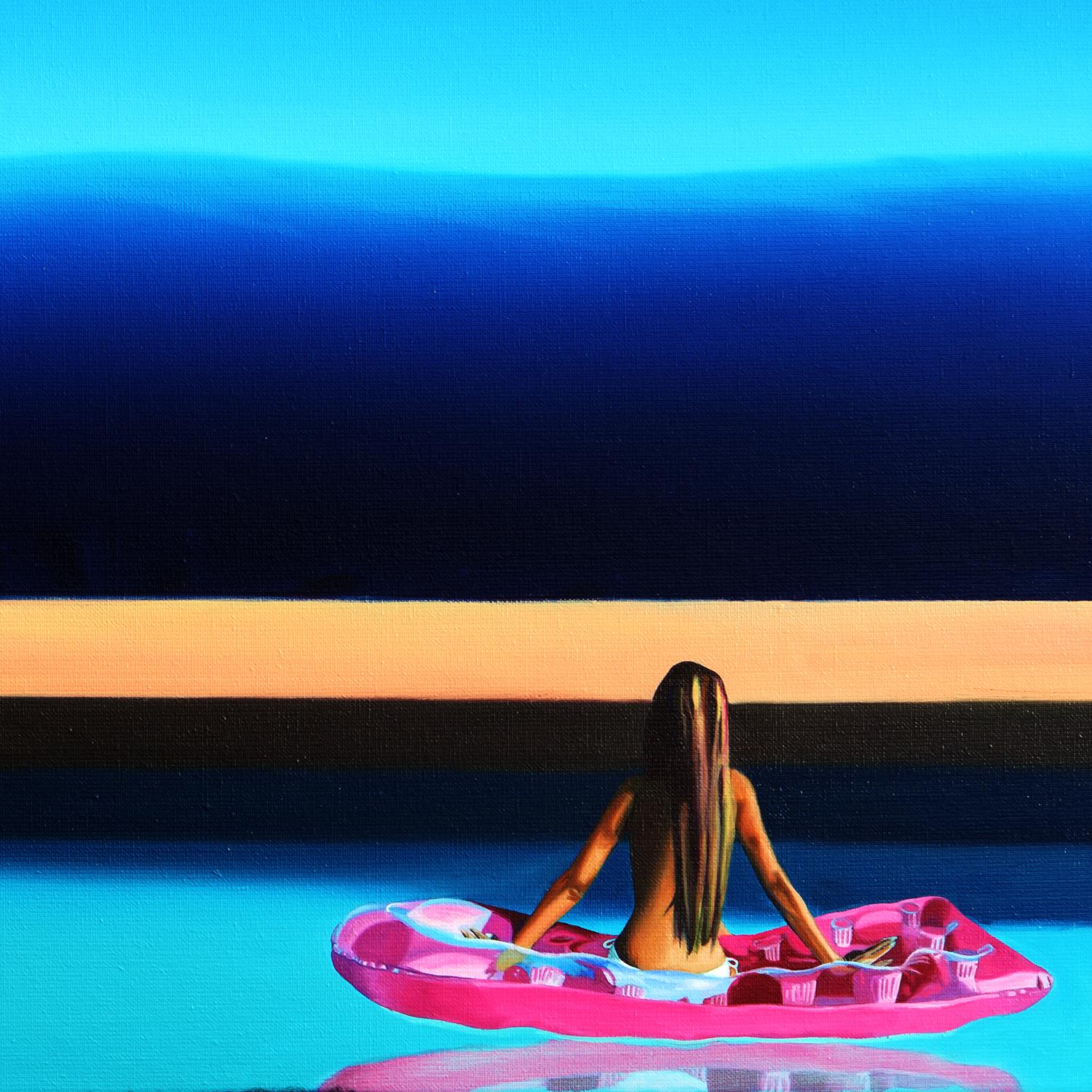 Arte contemporáneo belga de Hugo Pondz - La Pensée du Soir en venta 1