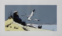 Corto Maltese :  Am Strand- Original Siebdruck Ltd /500