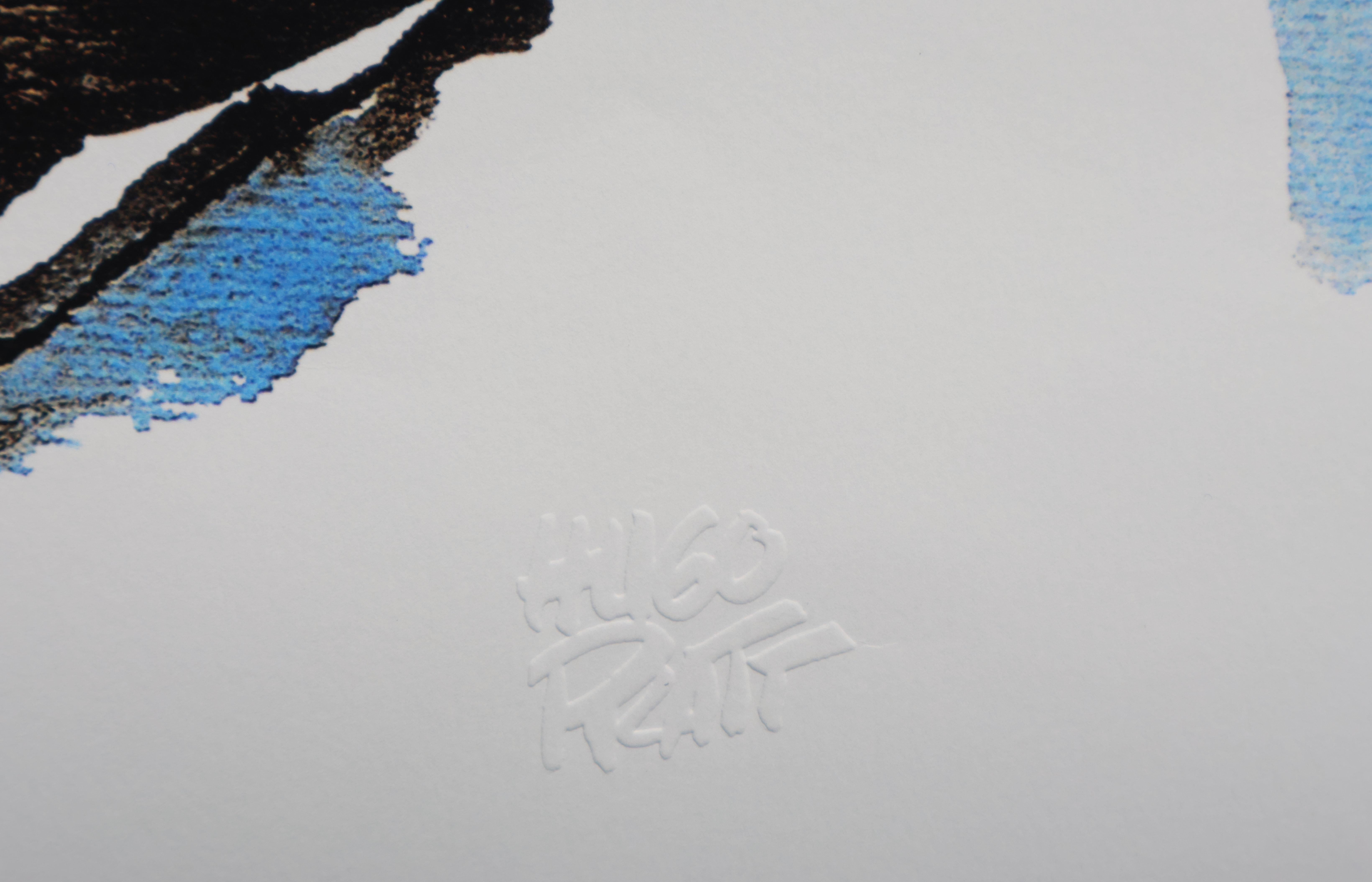 Corto Maltese : PORTRAIT - Original Screenprint Ltd /500 - Gray Portrait Print by Hugo PRATT