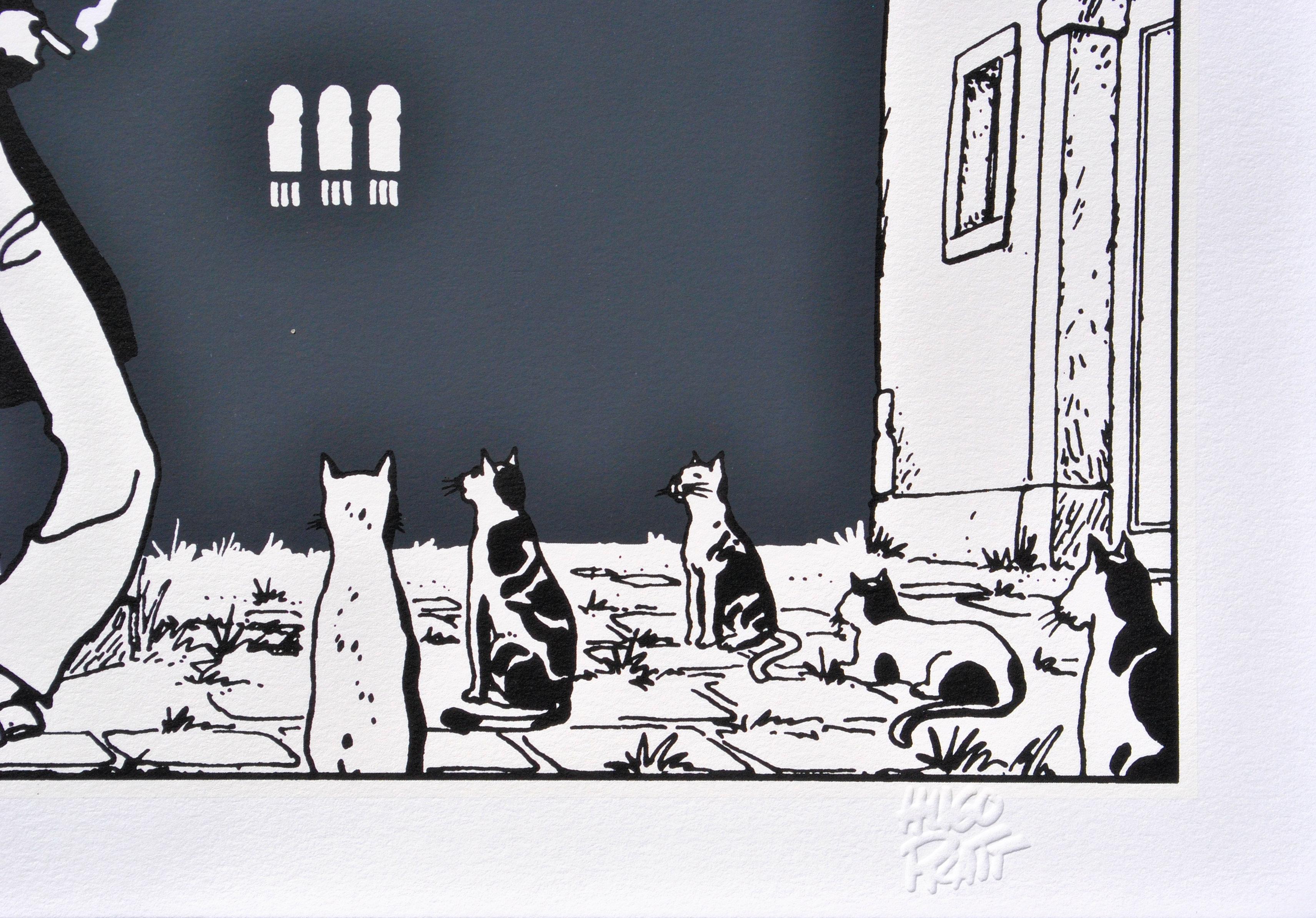 Corto Maltese :  The Cats - Original Screenprint Ltd /500 - Print by Hugo PRATT