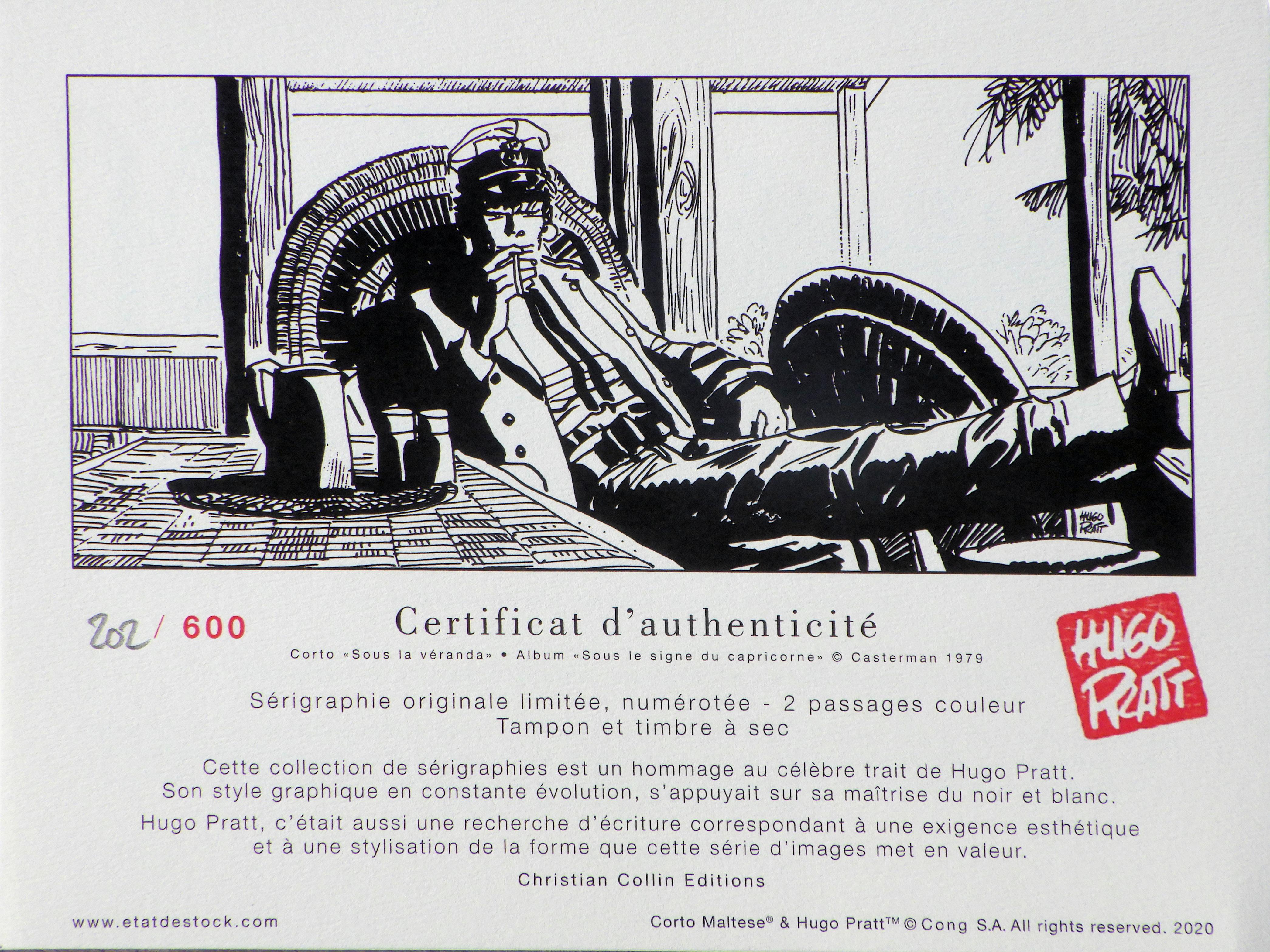 Corto Maltese :  TROPICS- Original Screenprint Ltd /600 For Sale 5