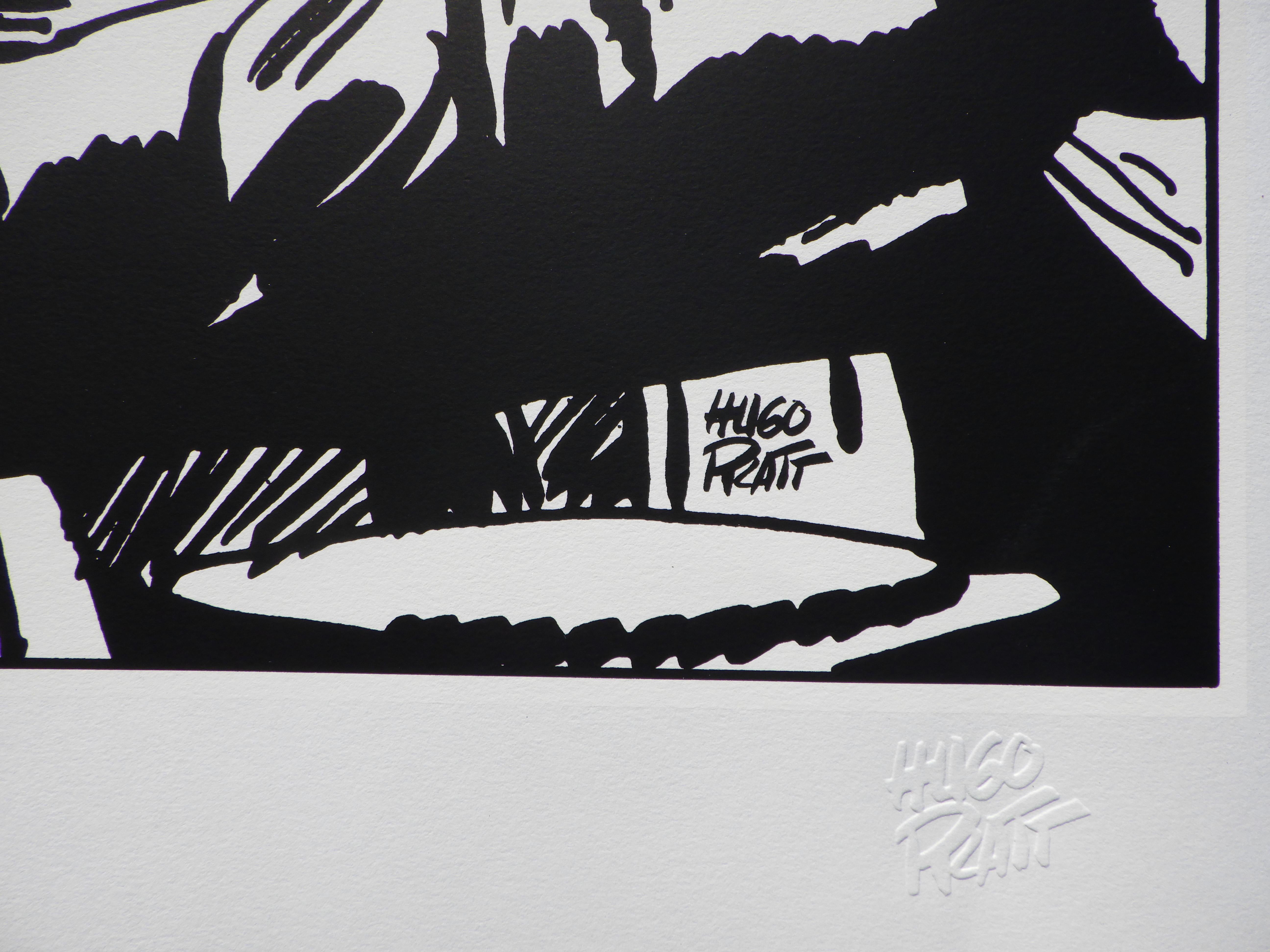 Corto Maltese :  TROPICS- Original Screenprint Ltd /600 - Modern Print by Hugo PRATT