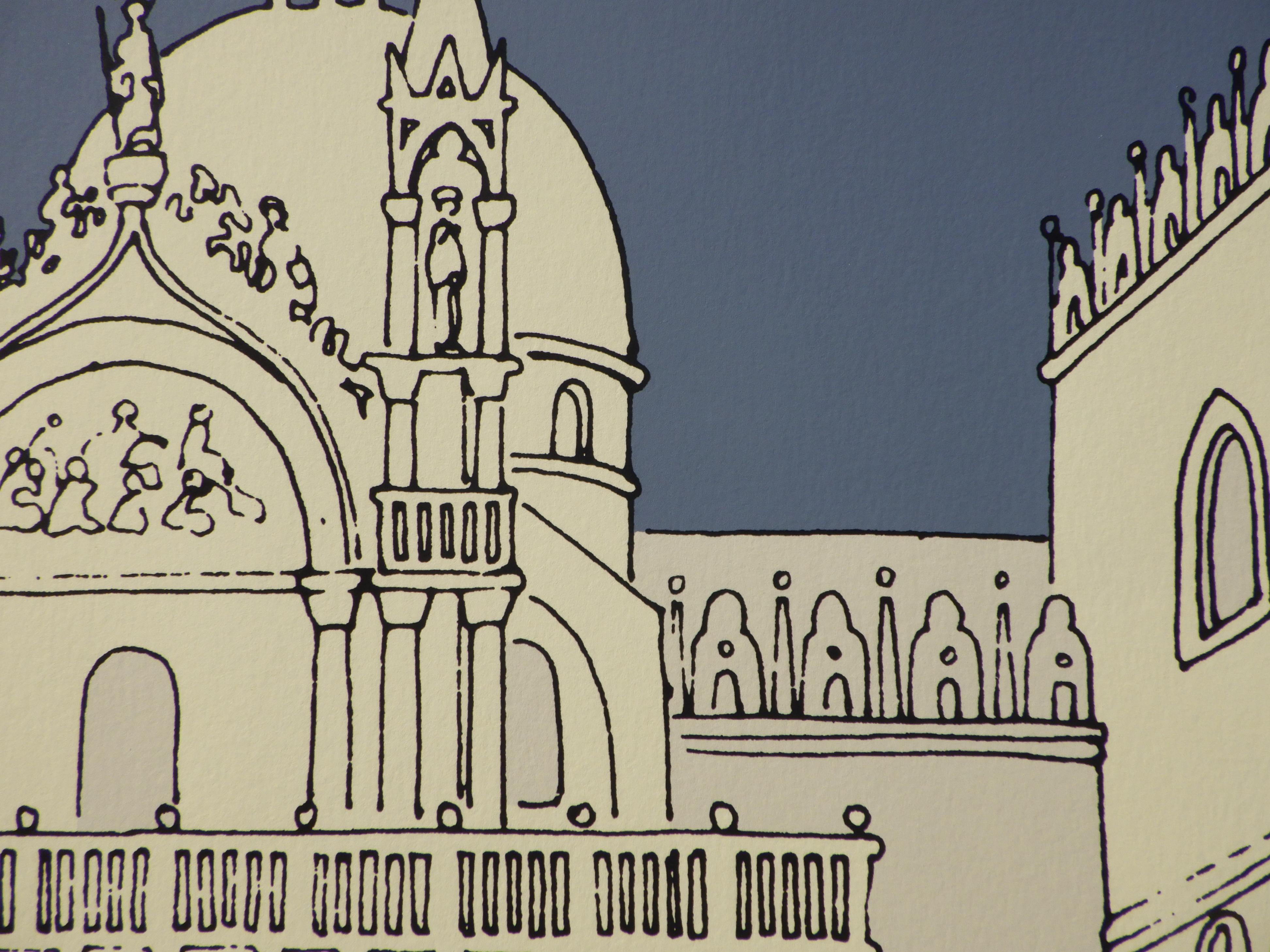 Corto Maltese :  VENICE St Marc's Square - Original Screenprint Ltd /500 im Angebot 3