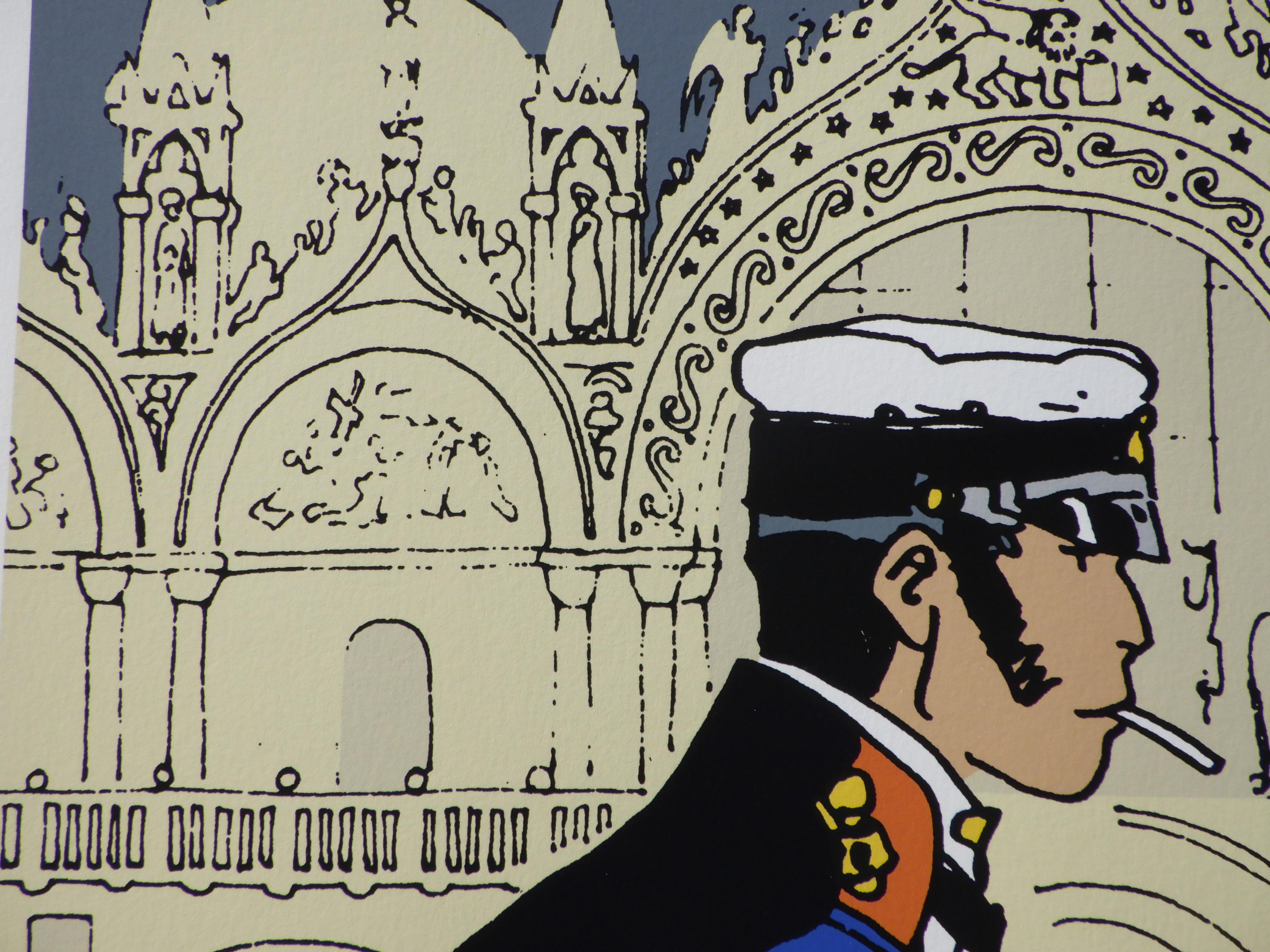 Corto Maltese :  VENICE St Marc's Square - Original Screenprint Ltd /500 im Angebot 4