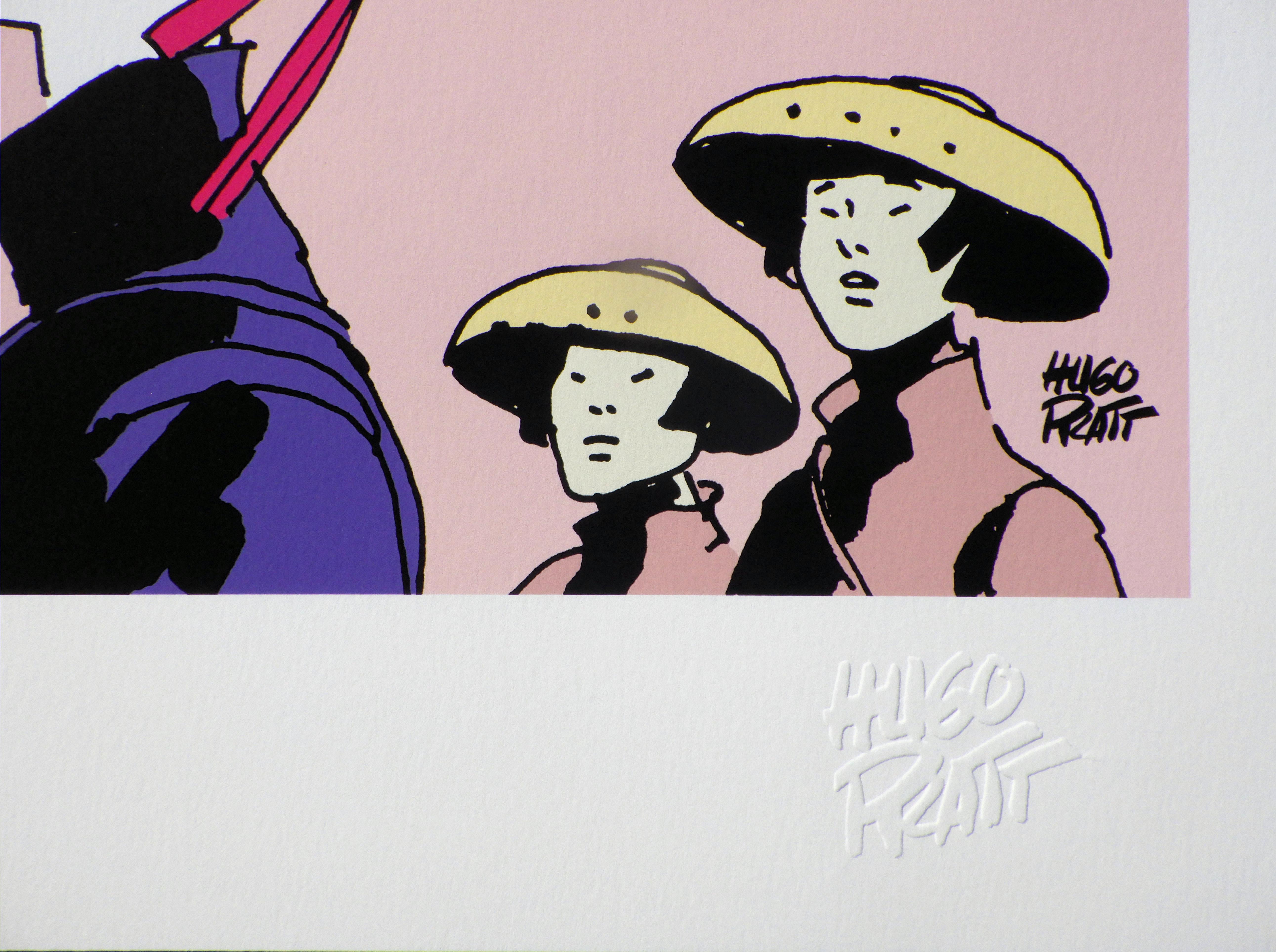 Corto Maltese : Femmes - Sérigraphie originale Ltd /500 - Moderne Print par Hugo PRATT
