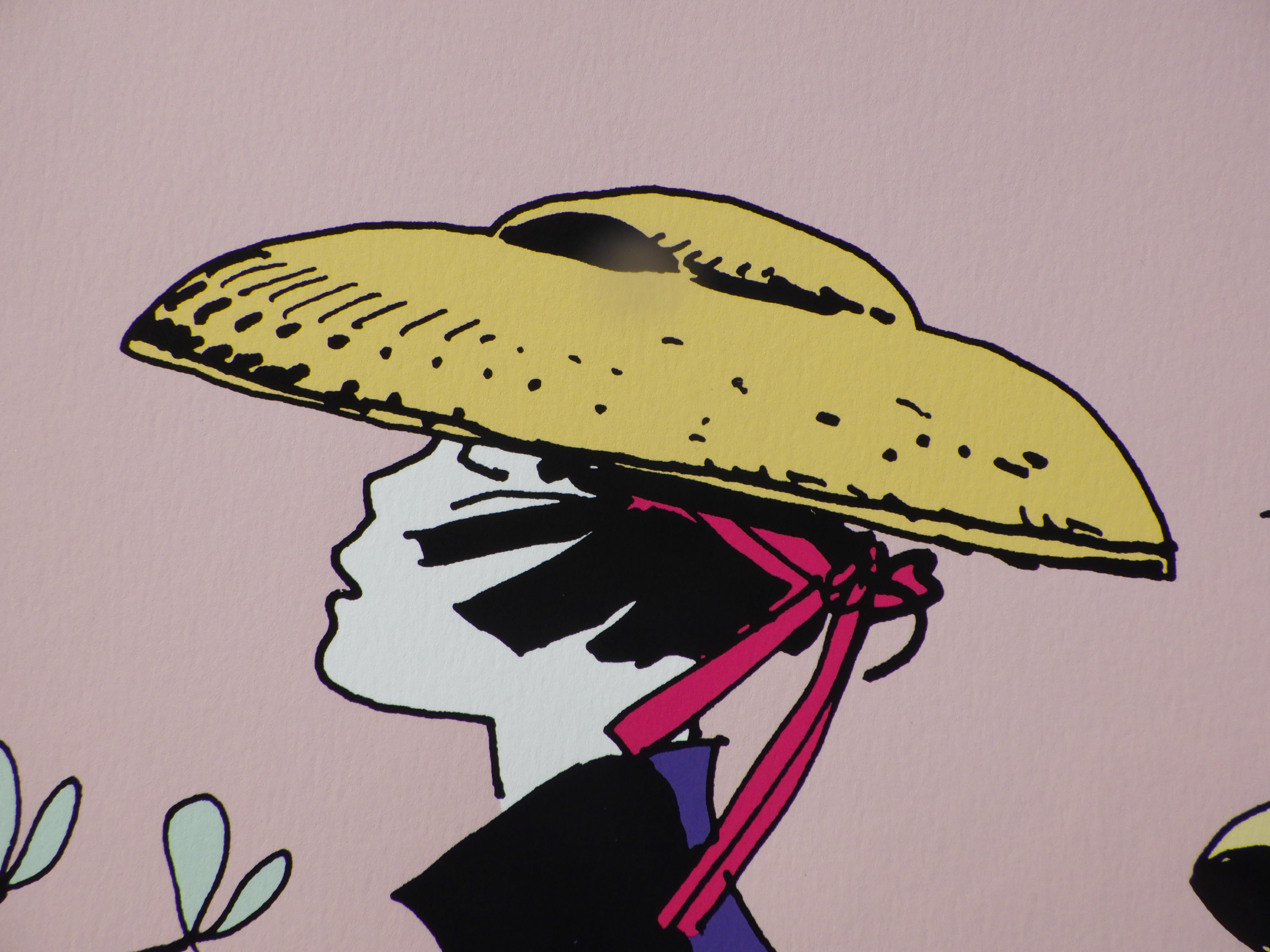 Hugo PRATT (1927-1995) 
🎨 Corto Maltese - Femmes

🖨 Impression originale à partir d'un dessin original de Hugo Pratt
🖋 Signé dans la plaque + sceau en relief + cachet officiel au verso
📏 Sur papier d'art Innova 210 g/m² - 35 × 60 cm
🧾 Édition