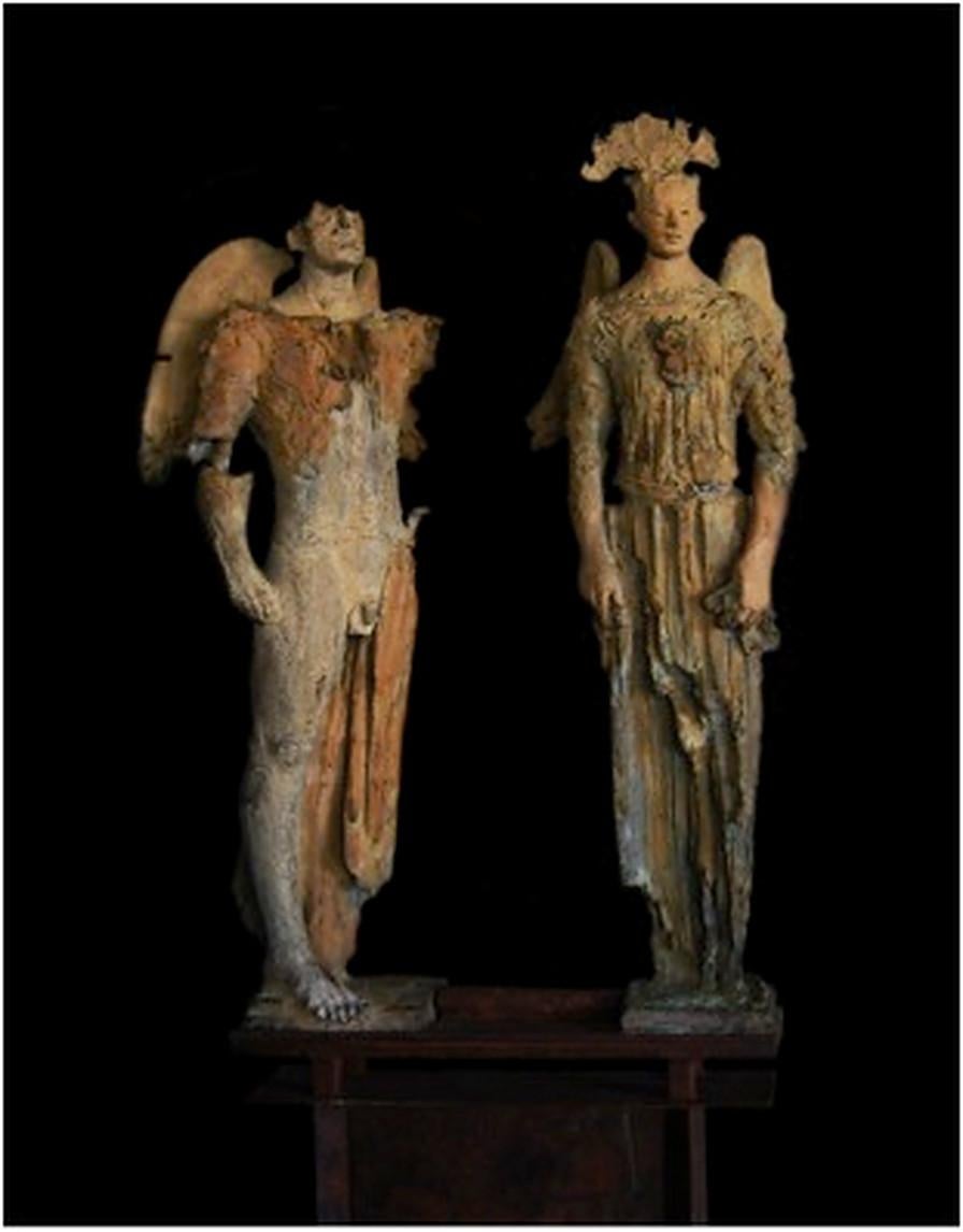 Hugo Rivas Figurative Sculpture - Angeli
