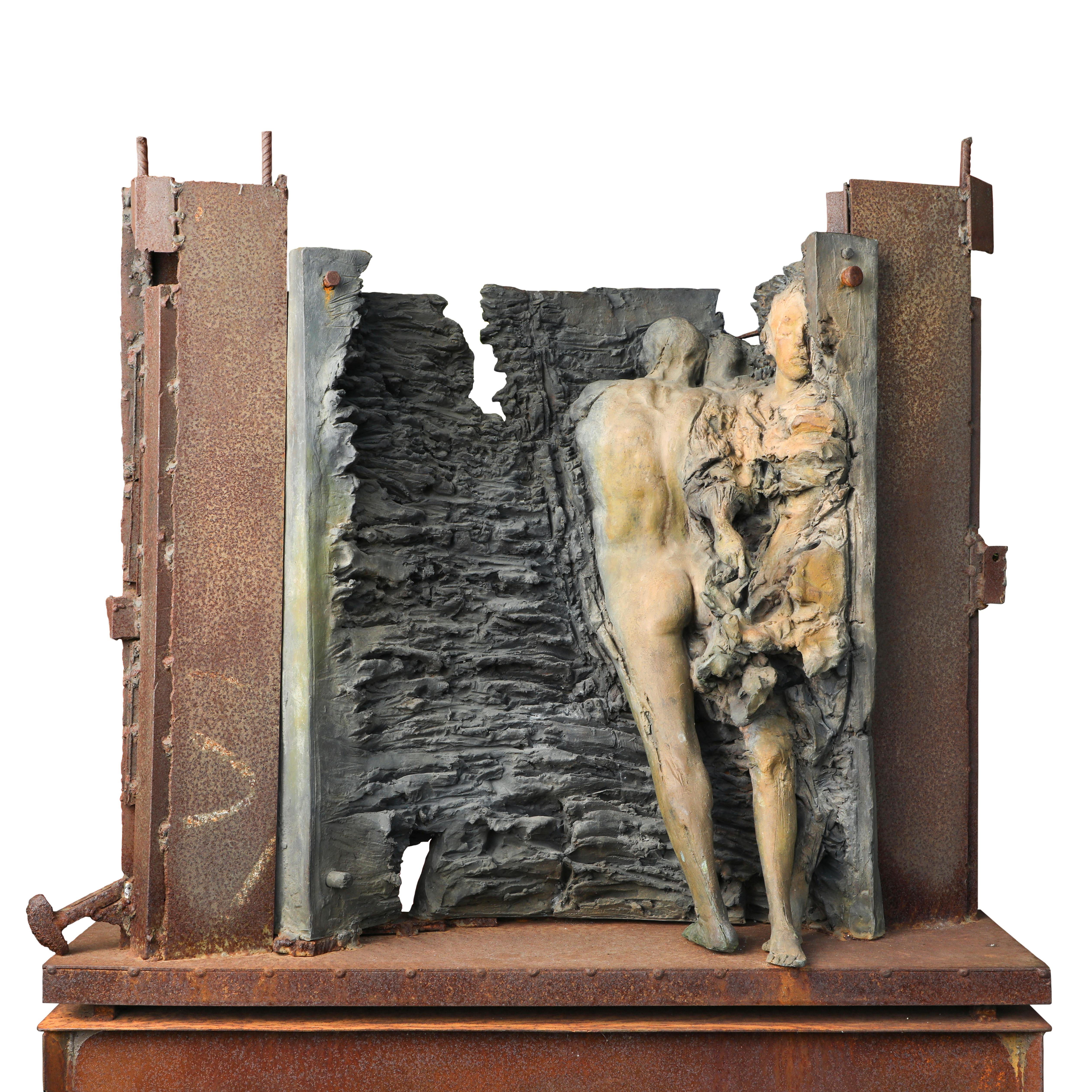 Hugo Rivas Figurative Sculpture - Sull'abisso dell'eternita, 2011