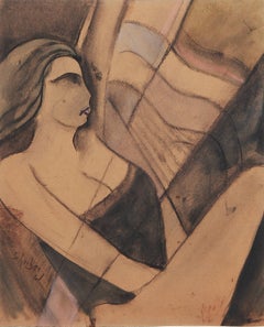 Hugó Scheiber Pastel "Voile", vers 1930