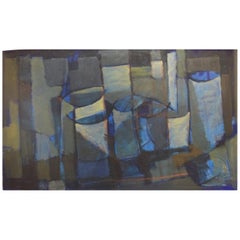 Hugo Ståhle, Sweden, Oil on Canvas, Large Abstract Composition
