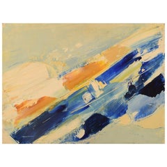 Hugo Ståhle, Sweden, Oil on Canvas, Abstract Composition, 1960s-1970s