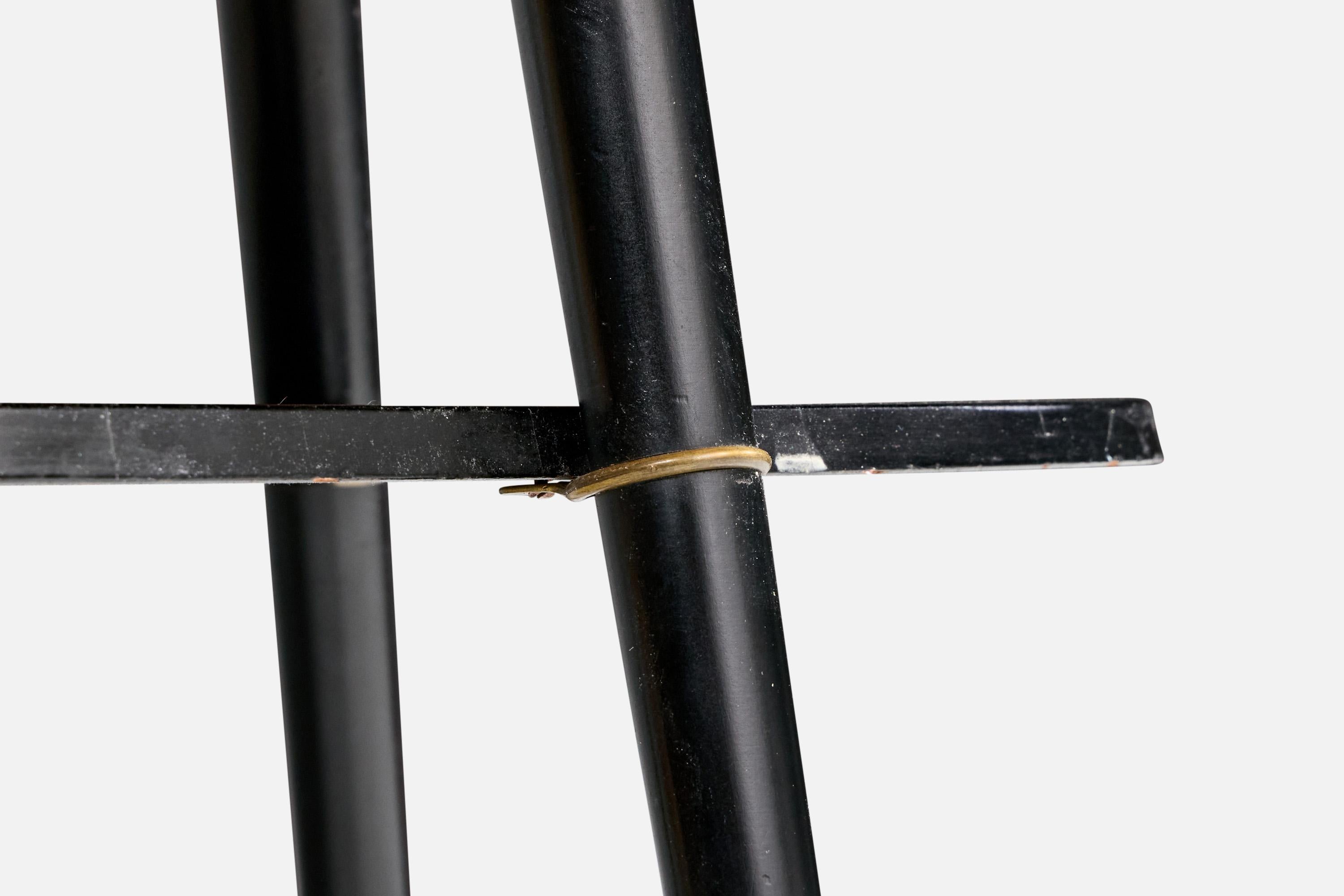 Hugo Troeds, Side Table, Oak, Brass, Sweden, 1950s For Sale 3