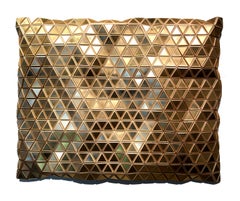 El Dorado - Sculptural Geometric Abstract Gold Painted Wood Wall Artwork