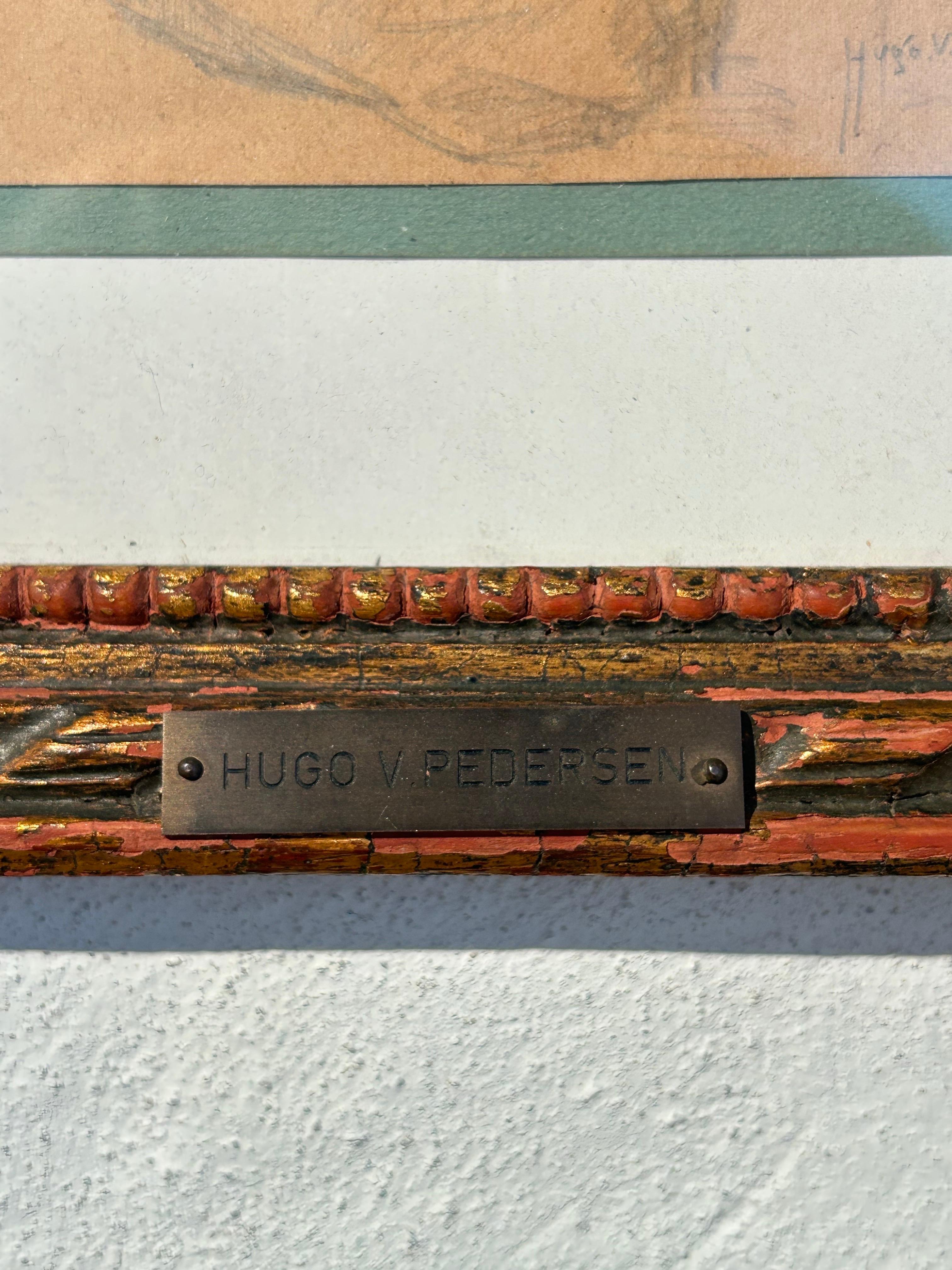 Hugo V. Pedersen (1870-1959): Bleistiftzeichnung, Indien, 1890er Jahre (Spätes 19. Jahrhundert) im Angebot