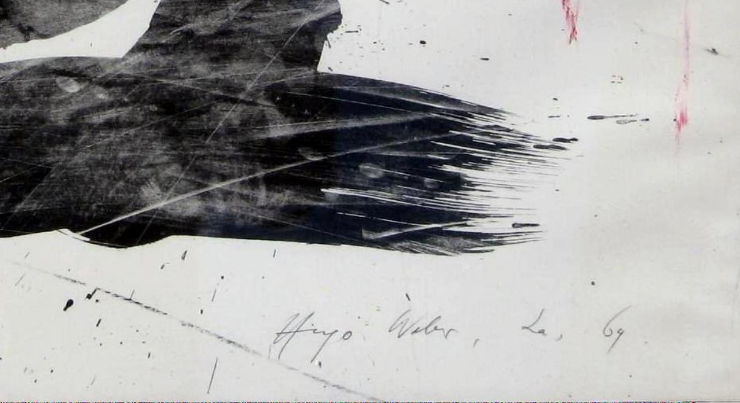 Originale Farblithographie des schweizerisch-amerikanischen Künstlers Hugo Weber.
Mit Bleistift signiert unten rechts und datiert 1964.
Bleistift betitelt unten links 
