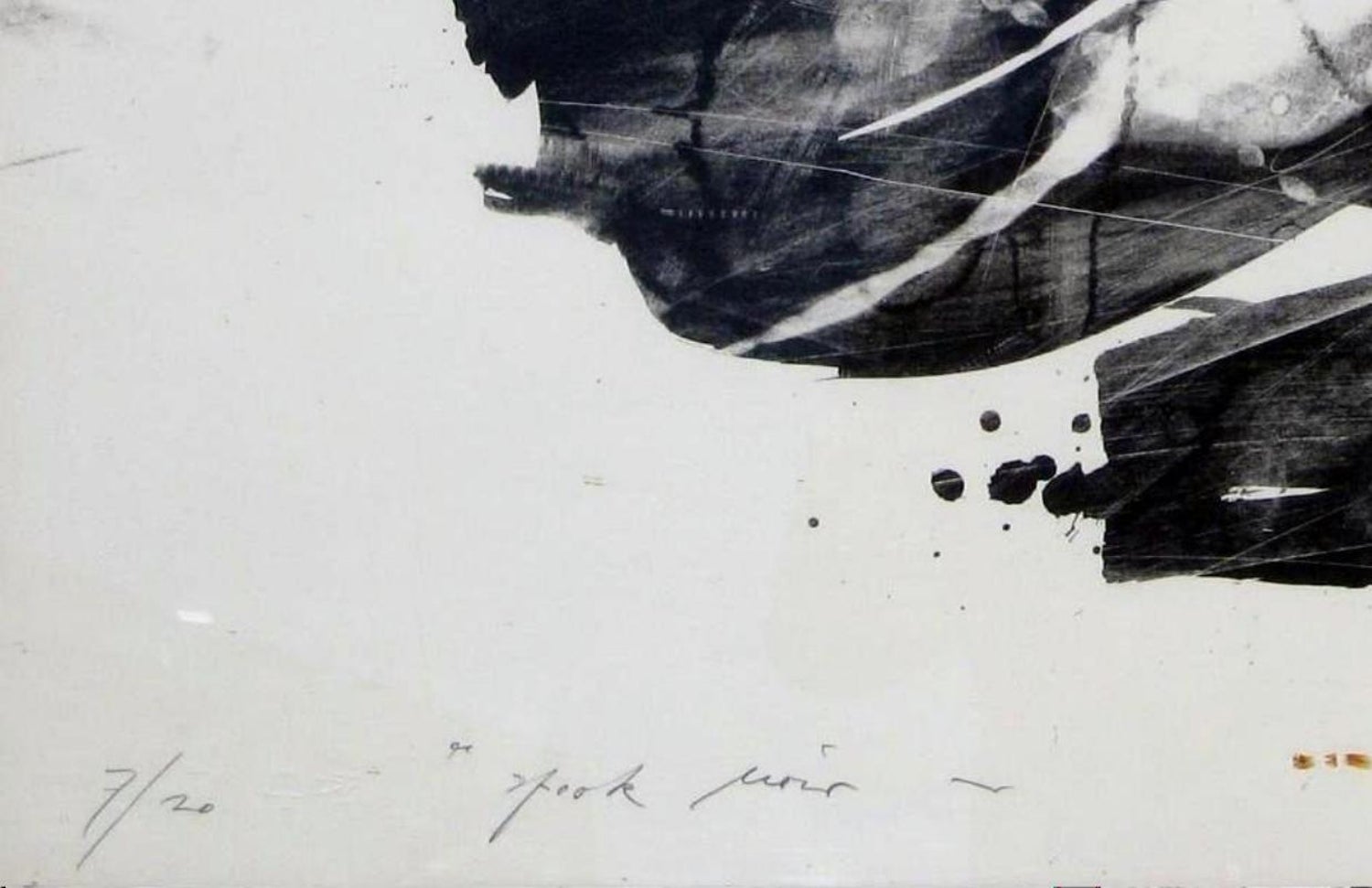 Hugo Weber Original Abstract Color Lithograph Titled Spook Noir