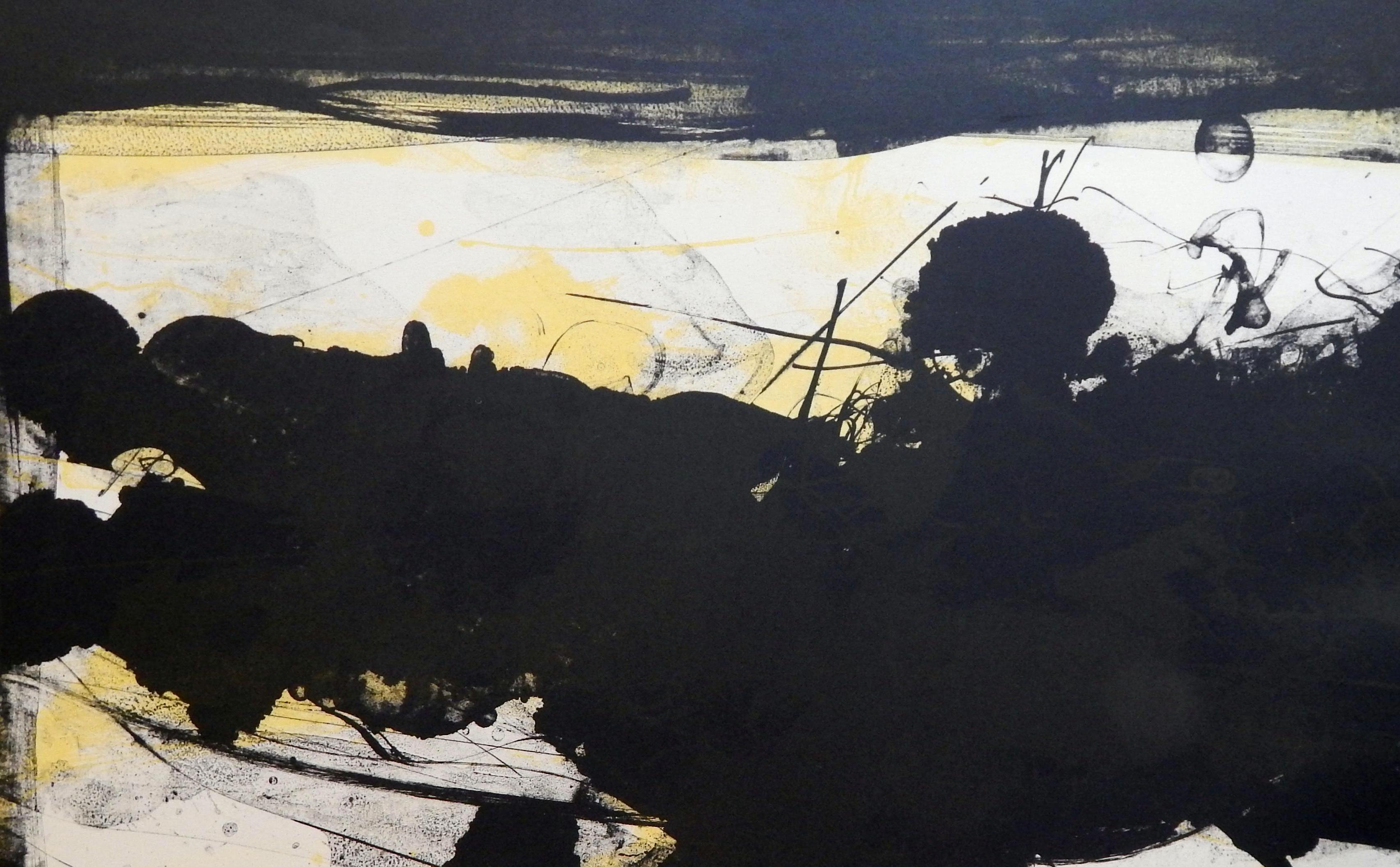 Hugo Weber Original Abstract Color Lithograph Titled 