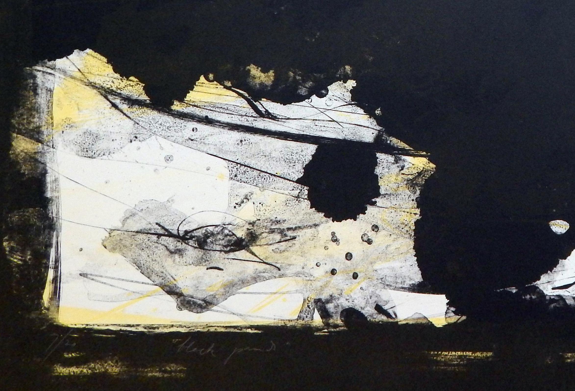 Hugo Weber Original Abstract Color Lithograph Titled 