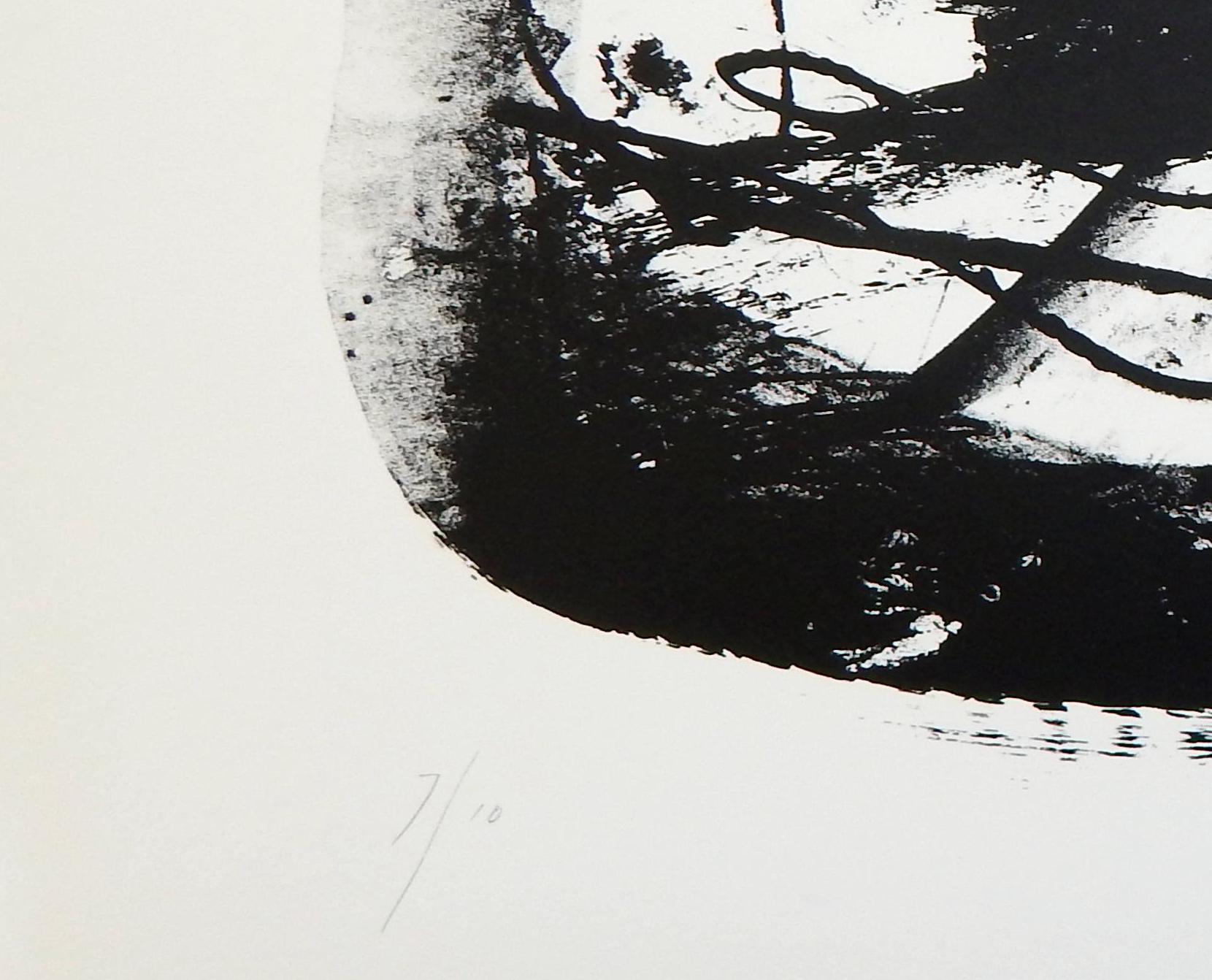 Hugo Weber Original Abstract Color Lithograph Titled “Chez Elle”, 1964 For Sale 3