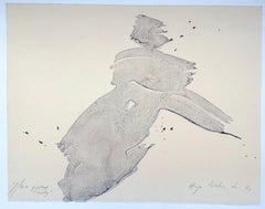 Hugo Weber Original Abstract Color Lithograph Titled “Posed Lady”, 1964