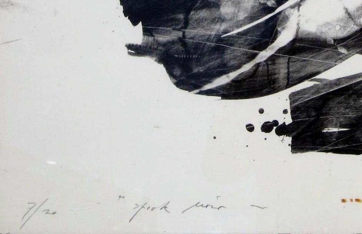 Hugo Weber Original Abstract Color Lithograph Titled “Spook Noir”, 1964 For Sale 2