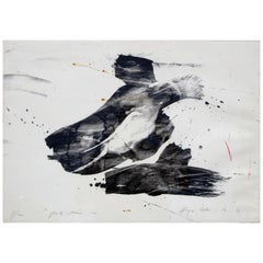 Hugo Weber Original Abstract Color Lithograph Titled “Spook Noir”, 1964