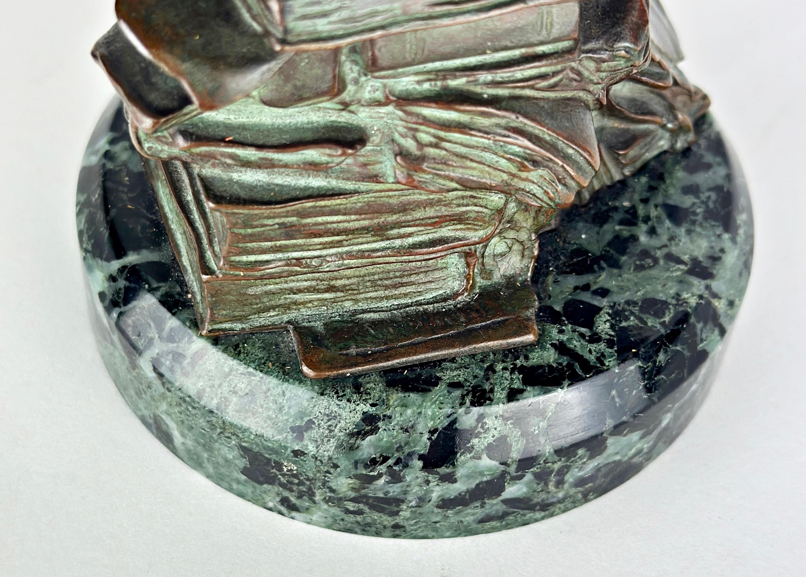 Scimmia con teschio, circa 1900,  Bronzo, firmato in vendita 10