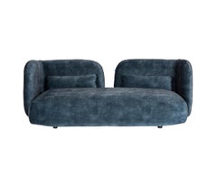 Hugs Sculptural Small Sofa In Deep Chocolate Velvet