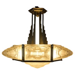 Hugue, Art Deco Chandelier, France 1920s