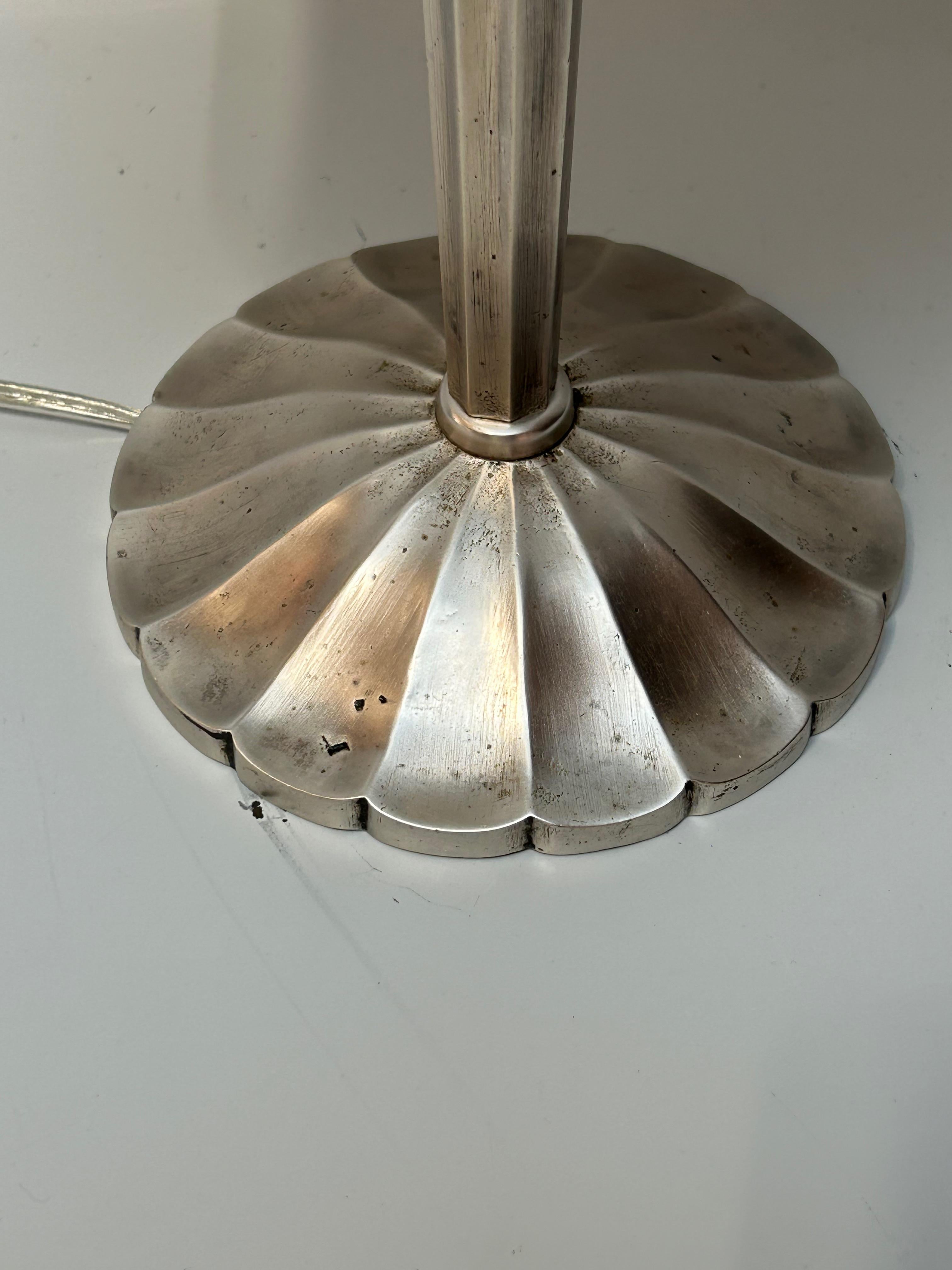 Molded Hugues Art Deco Lamp For Sale