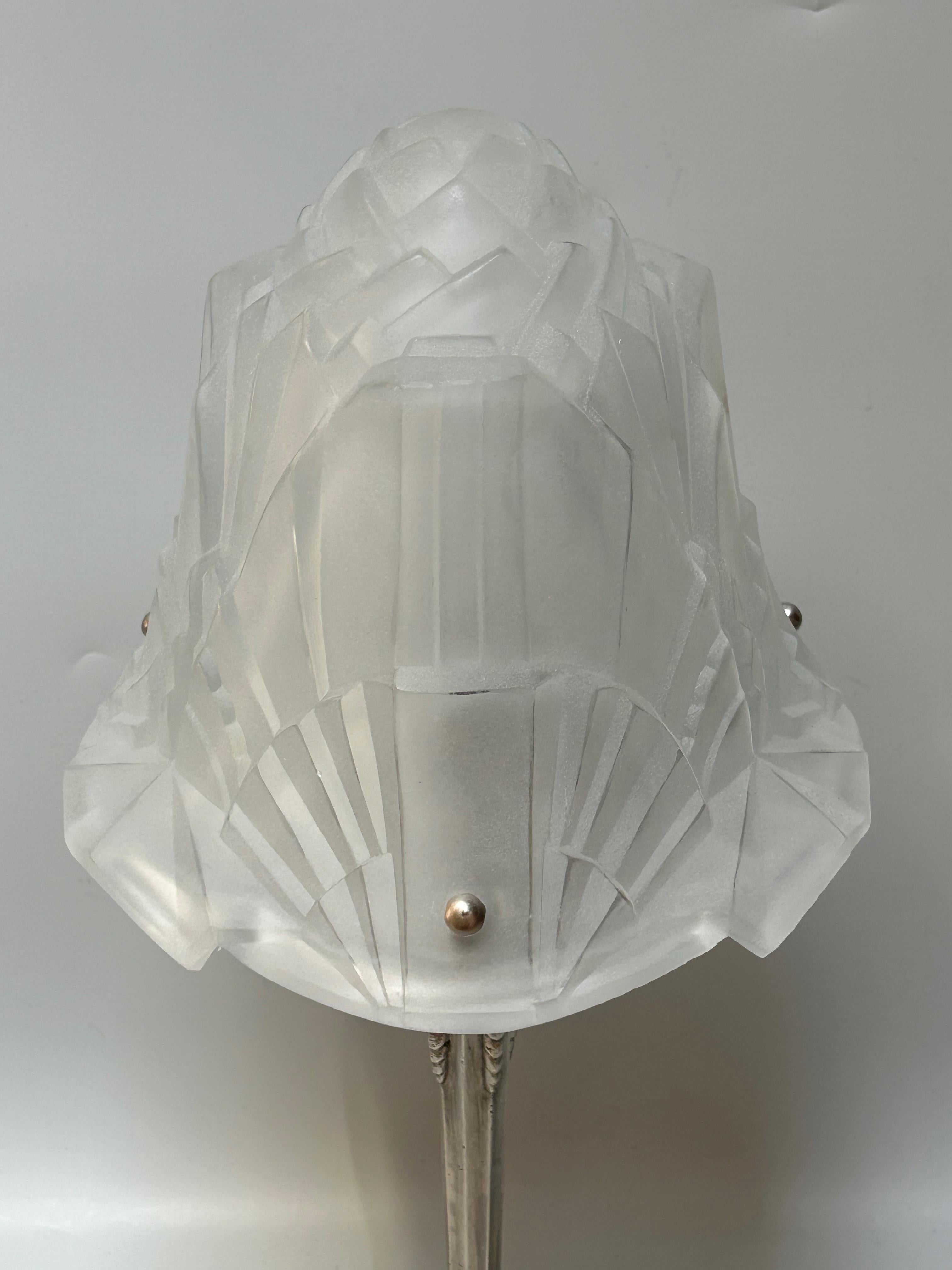 20th Century Hugues Art Deco Lamp For Sale