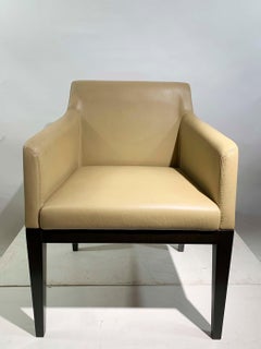 Hugues Chevalier Le Delano Armchair, Leather & Sycamore, Art Deco