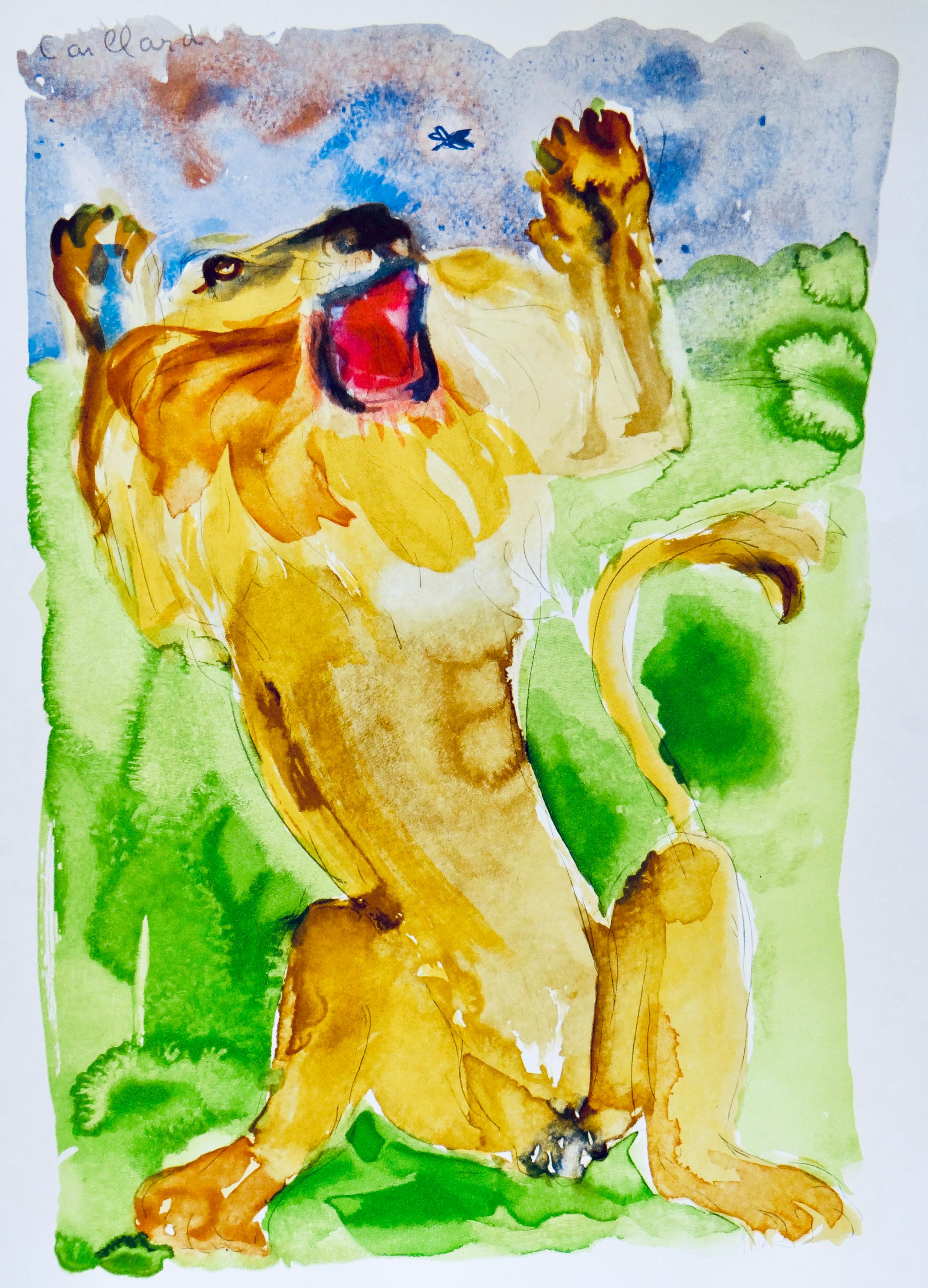 Le lion et le moucheron, Vingt fables de La fontaine, Hugues Christian Caillard For Sale 4